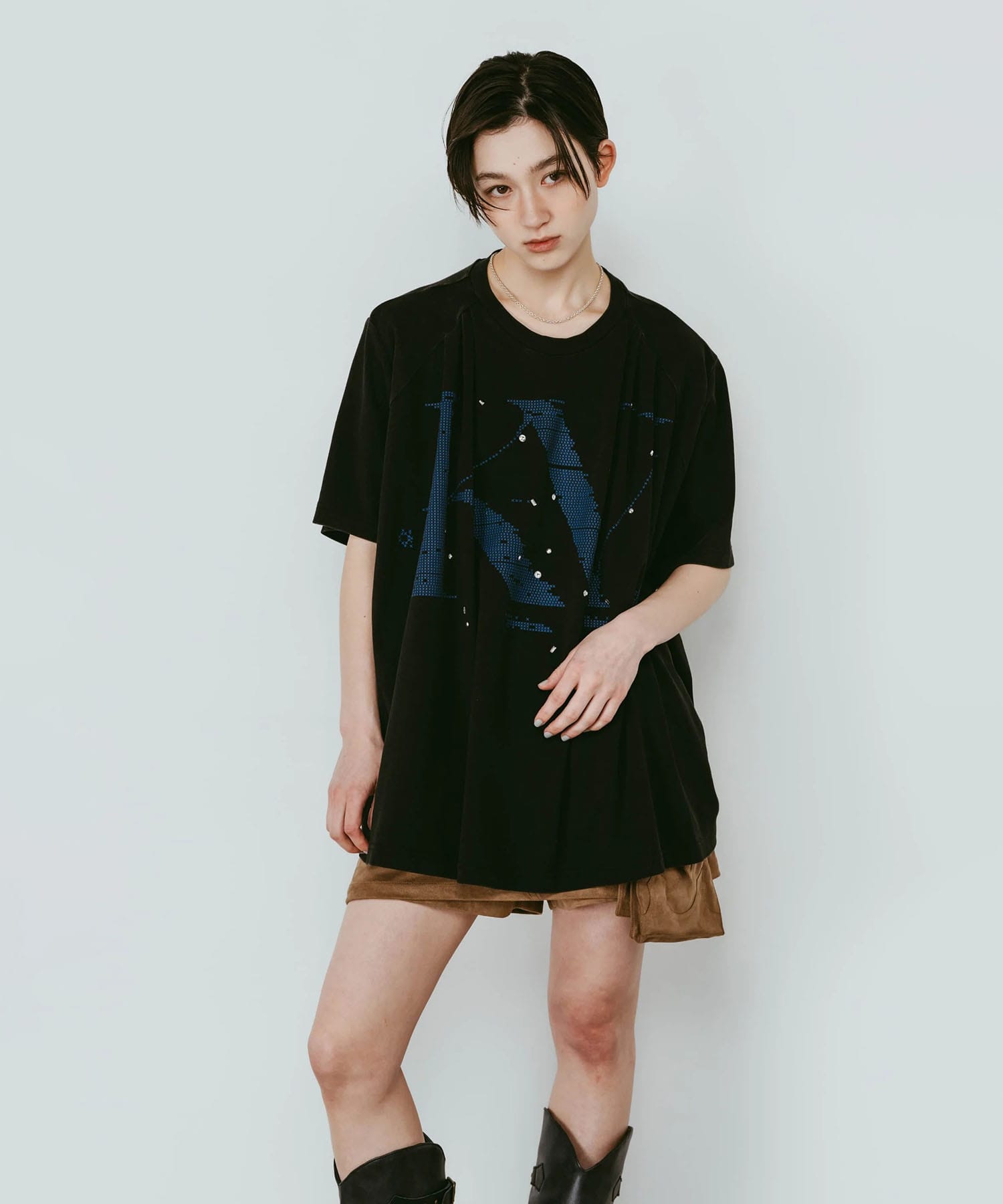 tuck detail oversized tee(unisex) Knuth Marf
