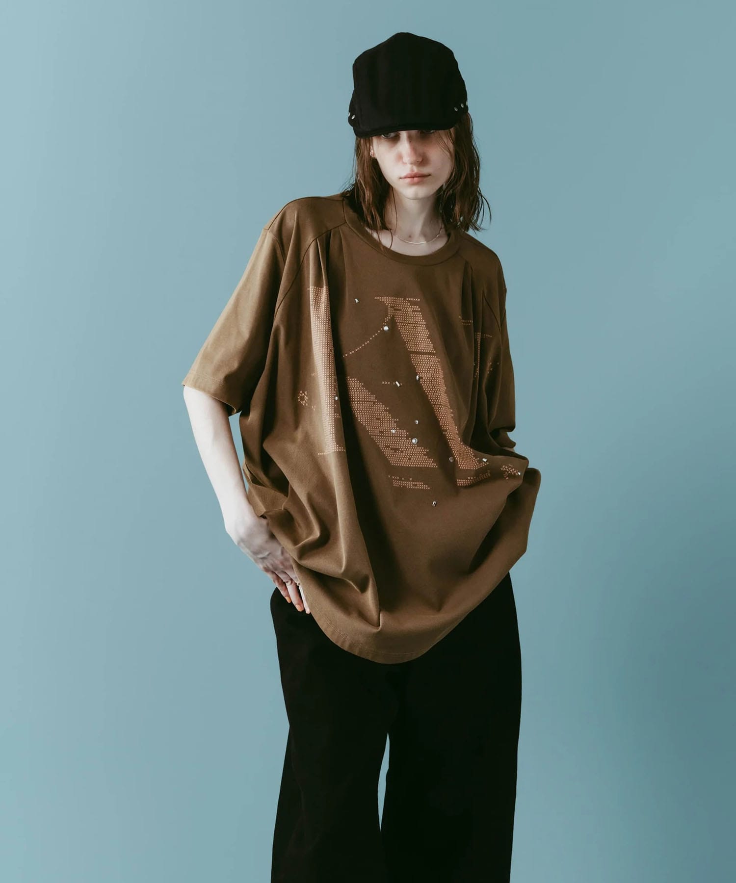 tuck detail oversized tee(unisex) Knuth Marf