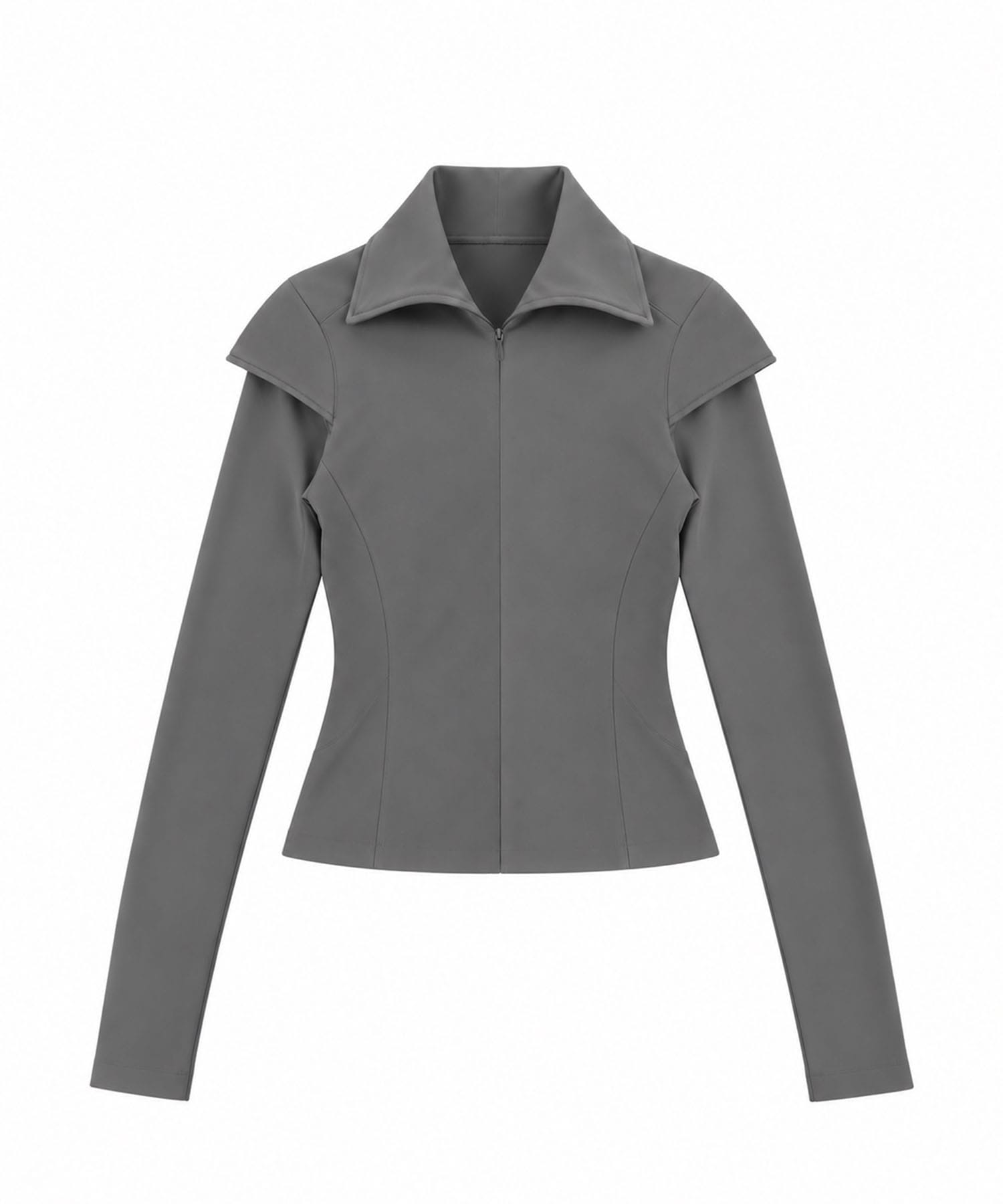 Layered-Sleeve High-Neck Top kallyu
