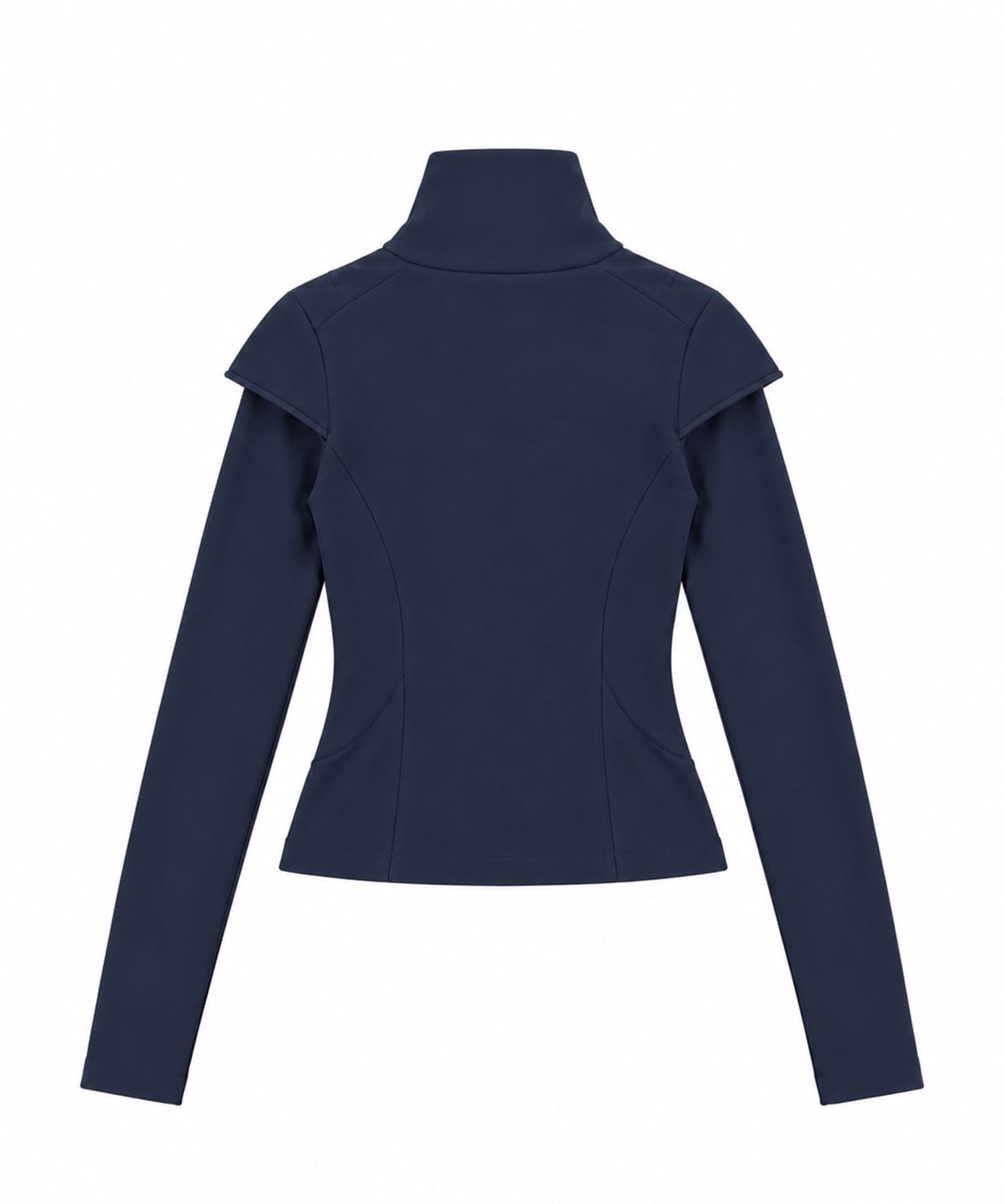 Layered-Sleeve High-Neck Top kallyu