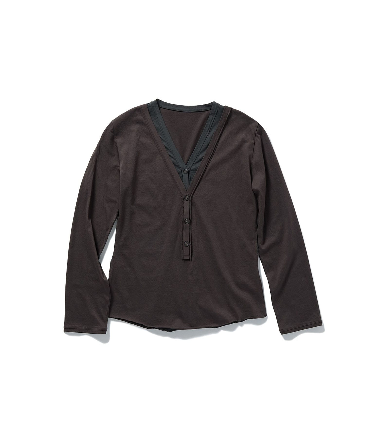Layerd Henley Long T-Shirt PERVERZE