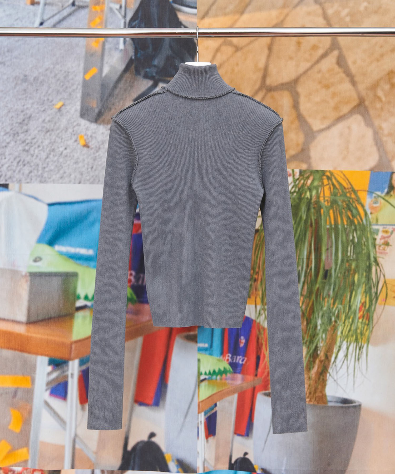 CRISP HALF-ZIP TOP(FREE GREY): kotohayokozawa: WOMENS｜CONZ ONLINE