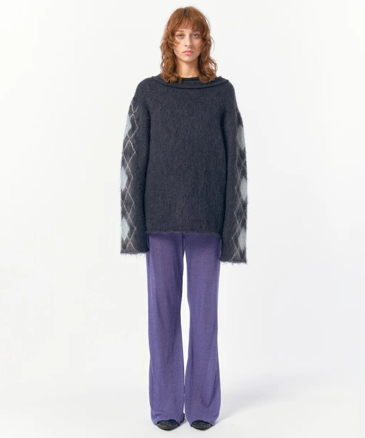 Argyle Line Knit Top PERVERZE
