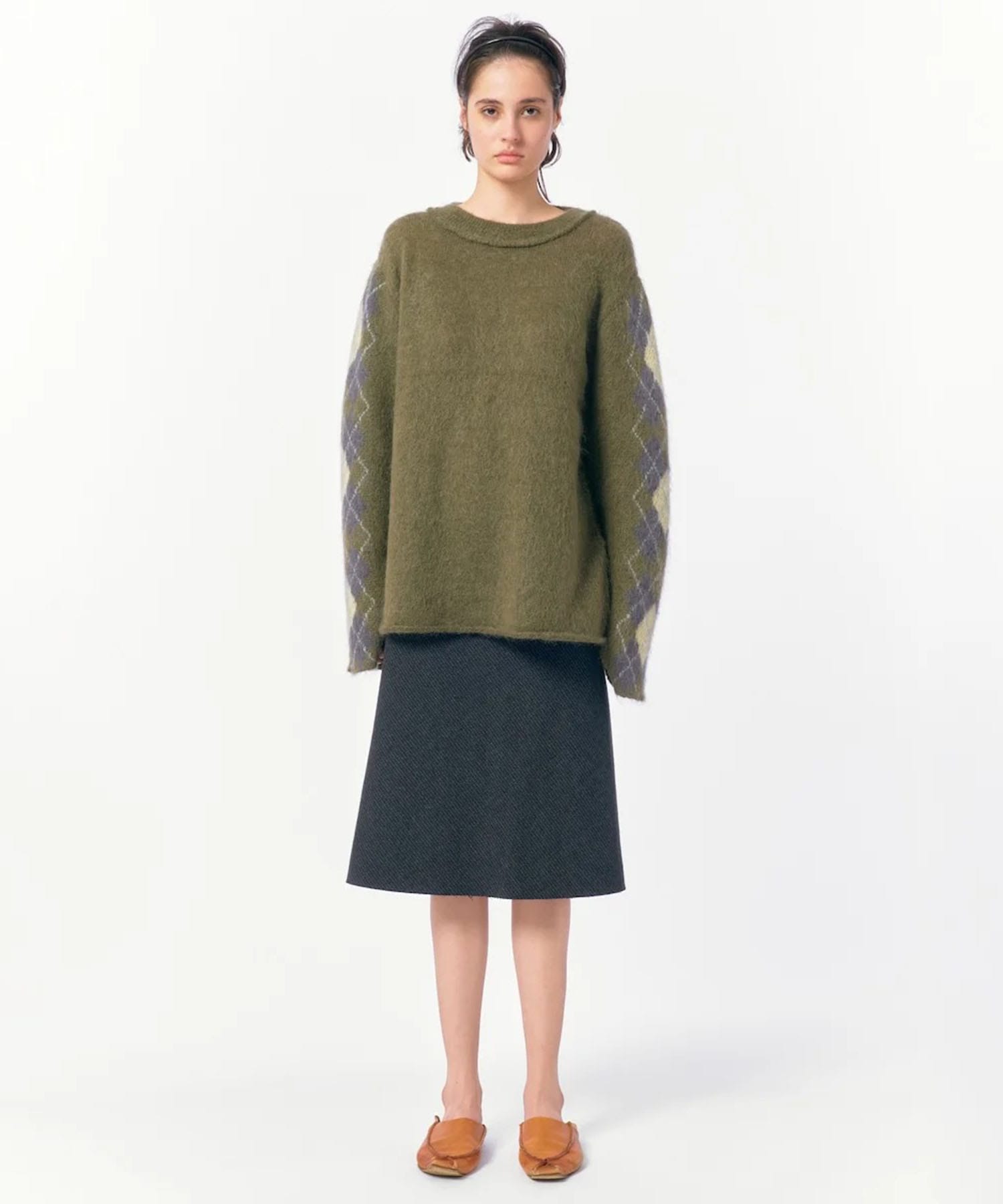 Argyle Line Knit Top PERVERZE