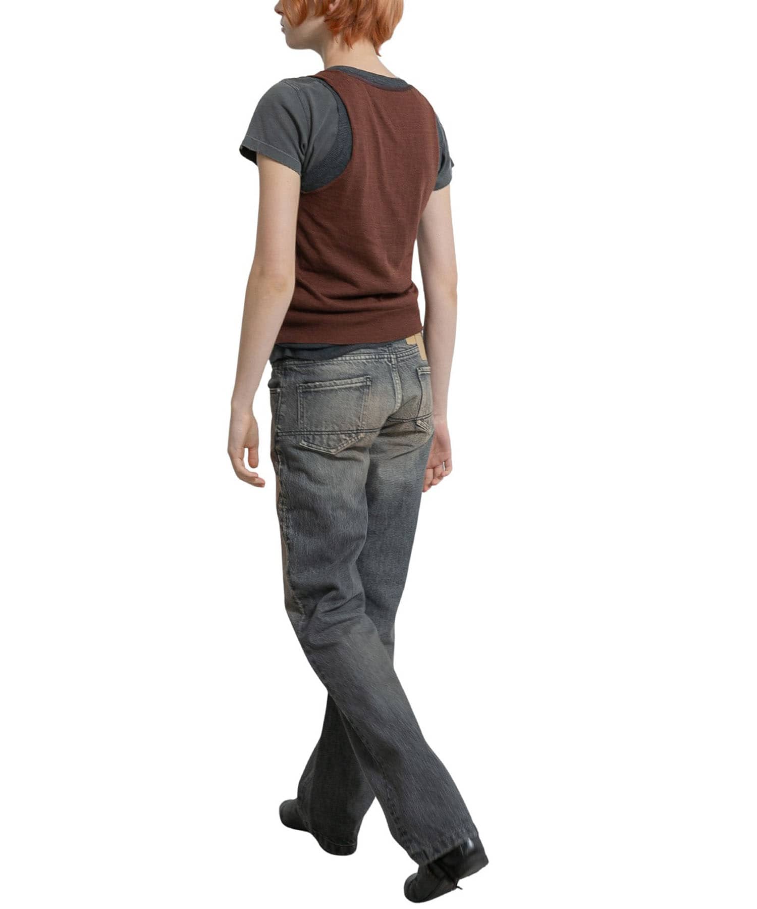 Eyelet Layerd Knit Top PERVERZE
