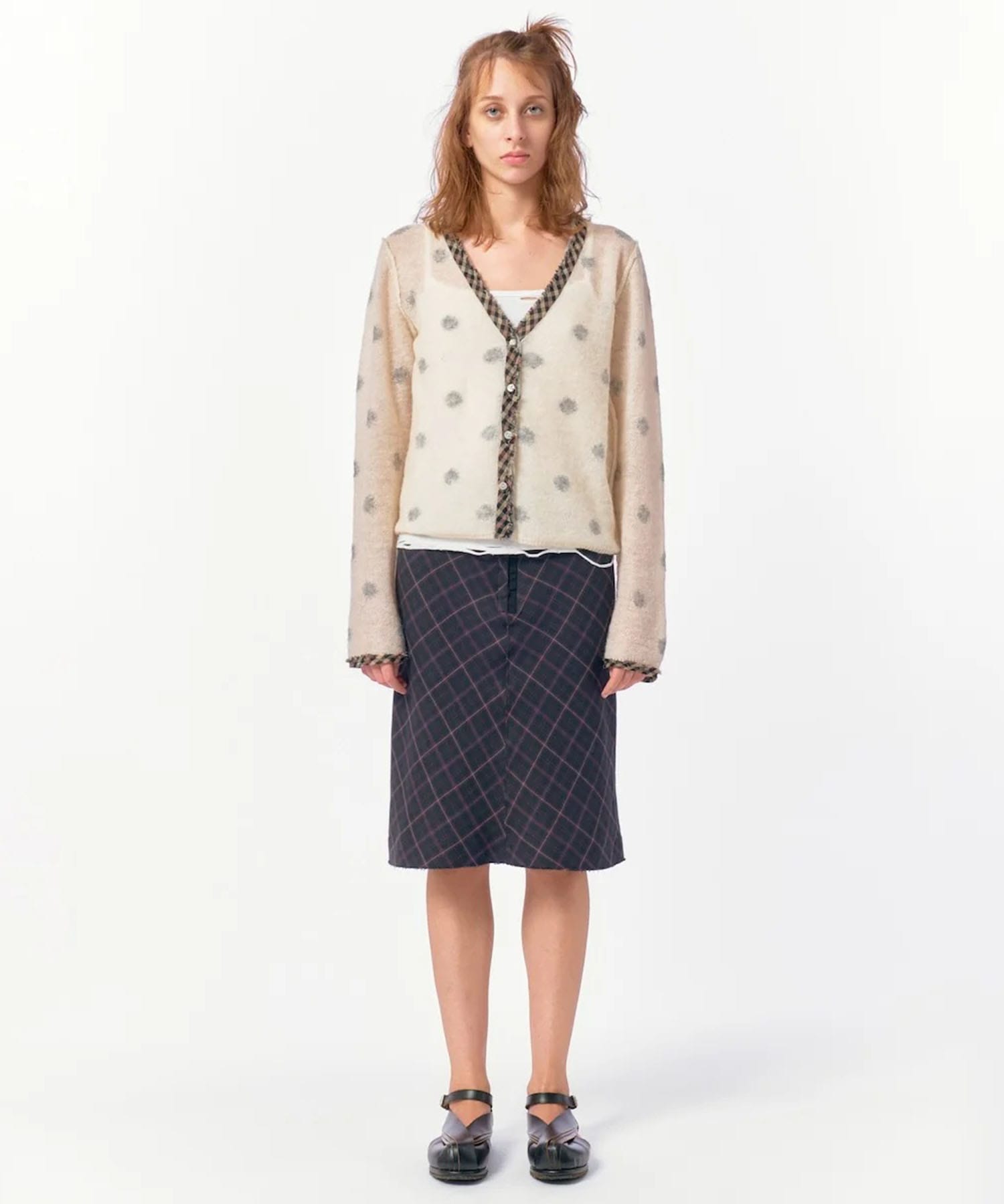 Jacquard Dot Knit Cardigan PERVERZE