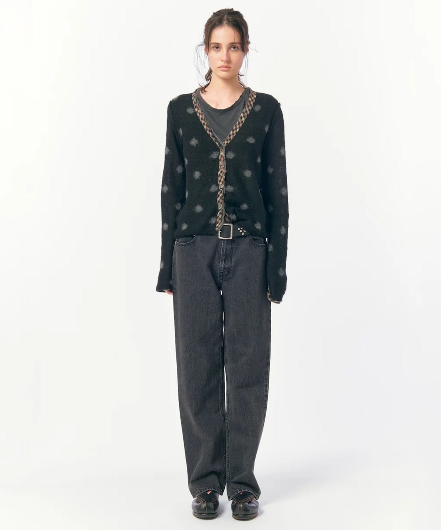 Jacquard Dot Knit Cardigan PERVERZE