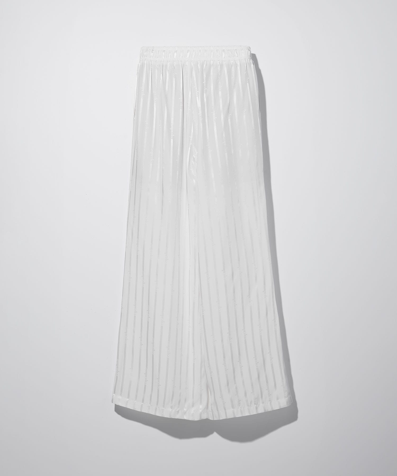 logo jacquard stripe trousers mukcyen