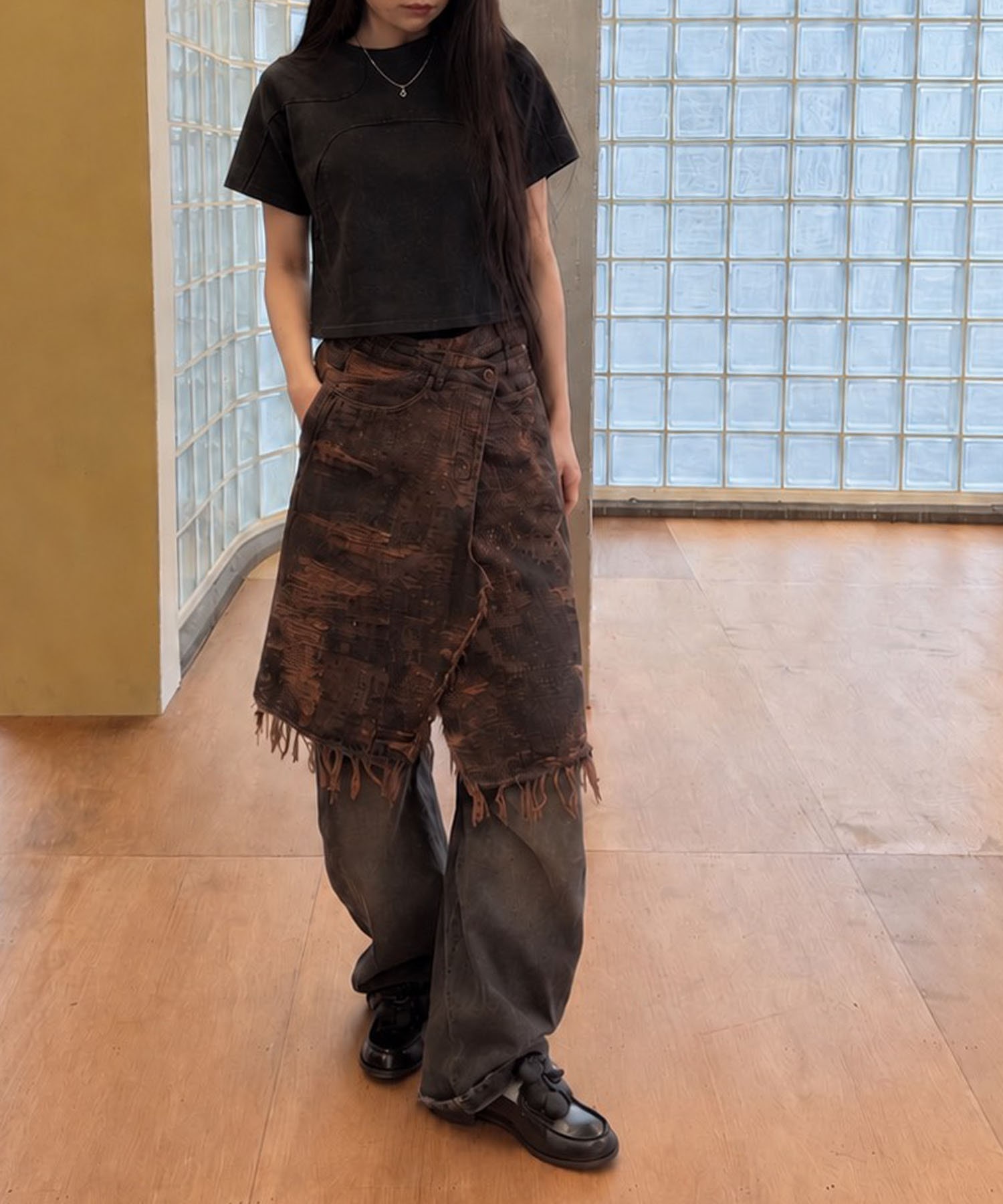 EX.DENIM WRAP SKIRT TAAKK