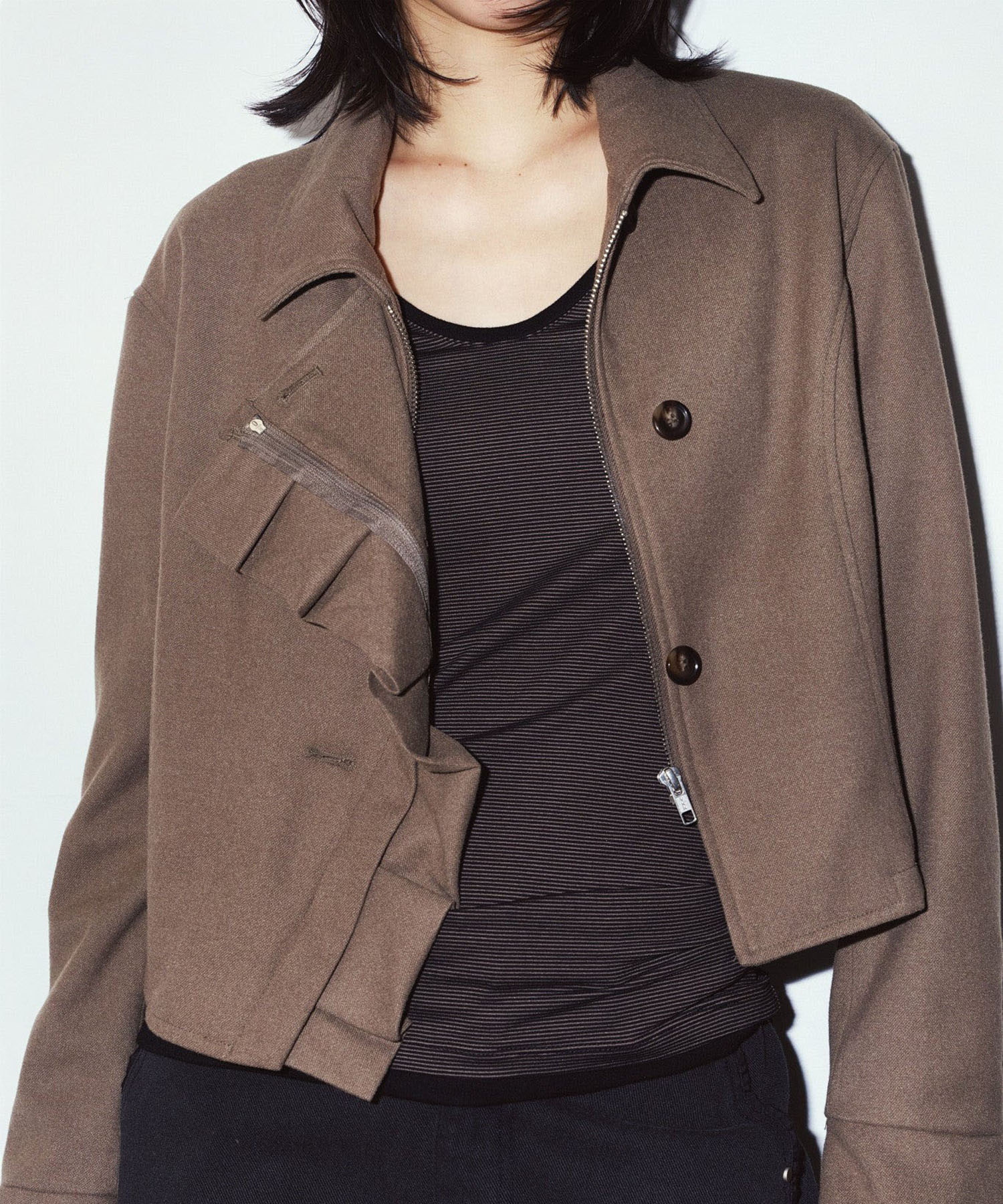 2way cropped frill jacket Knuth Marf