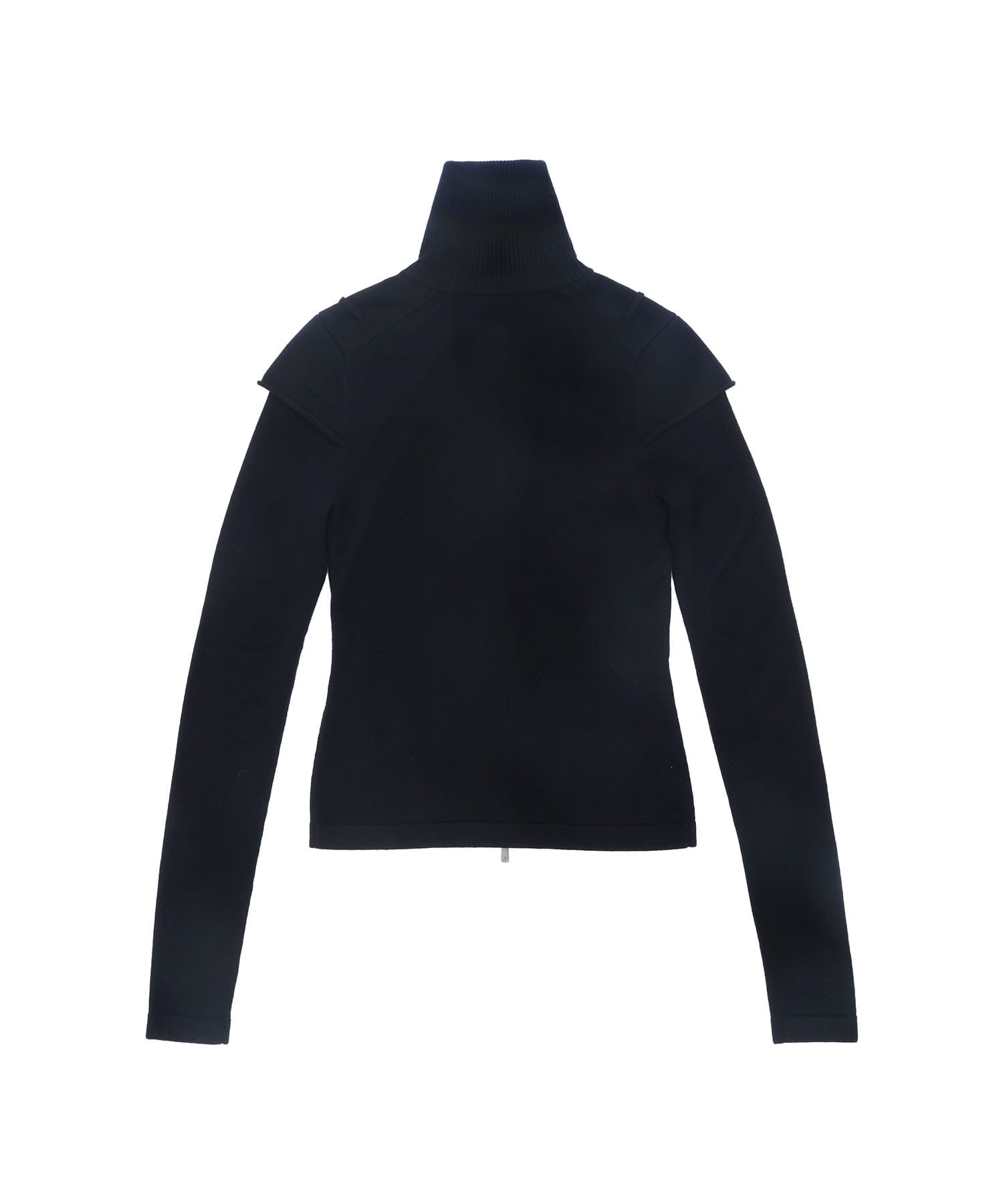 Layered-Sleeve High-Neck Knit kallyu