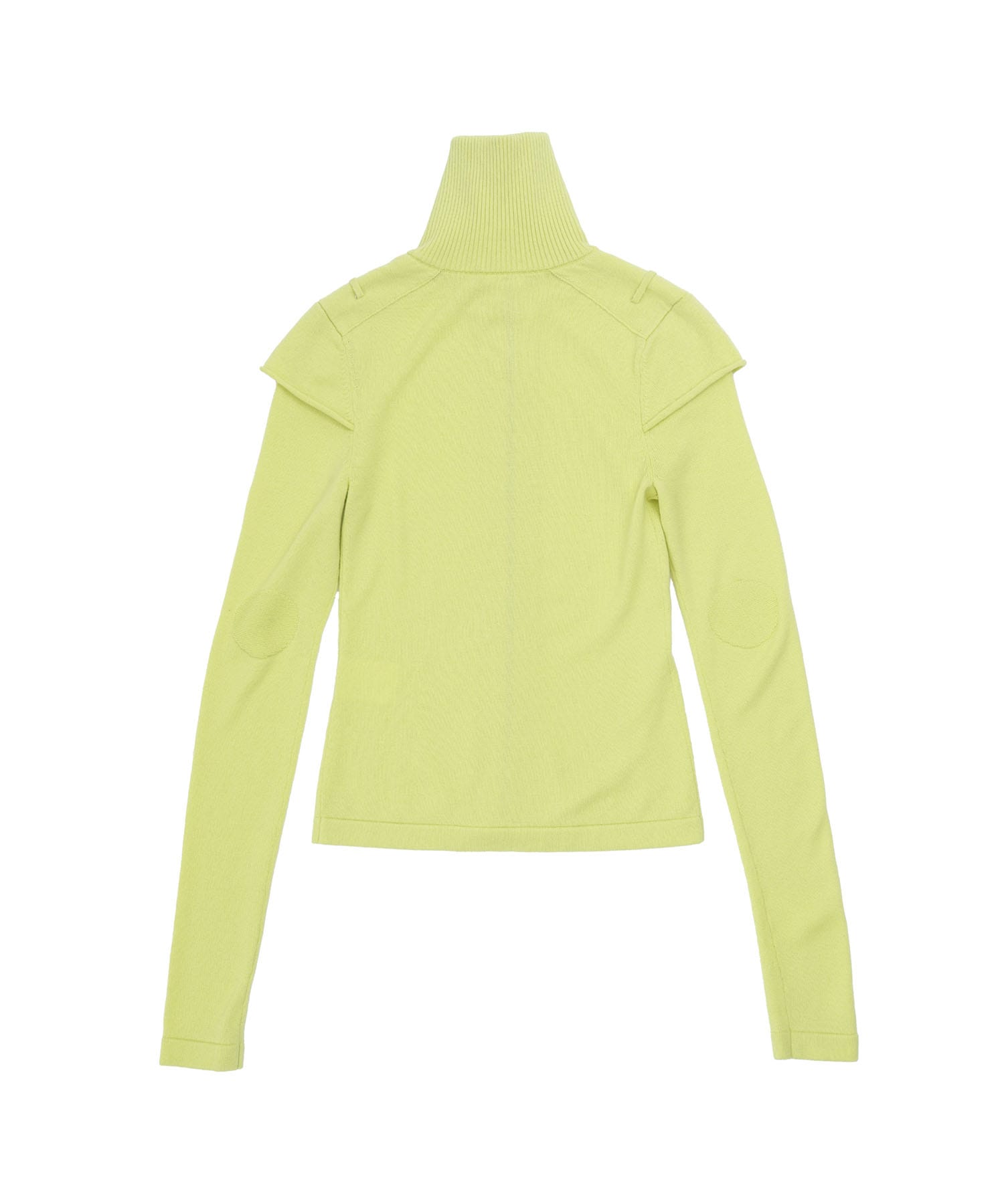 Layered-Sleeve High-Neck Knit kallyu