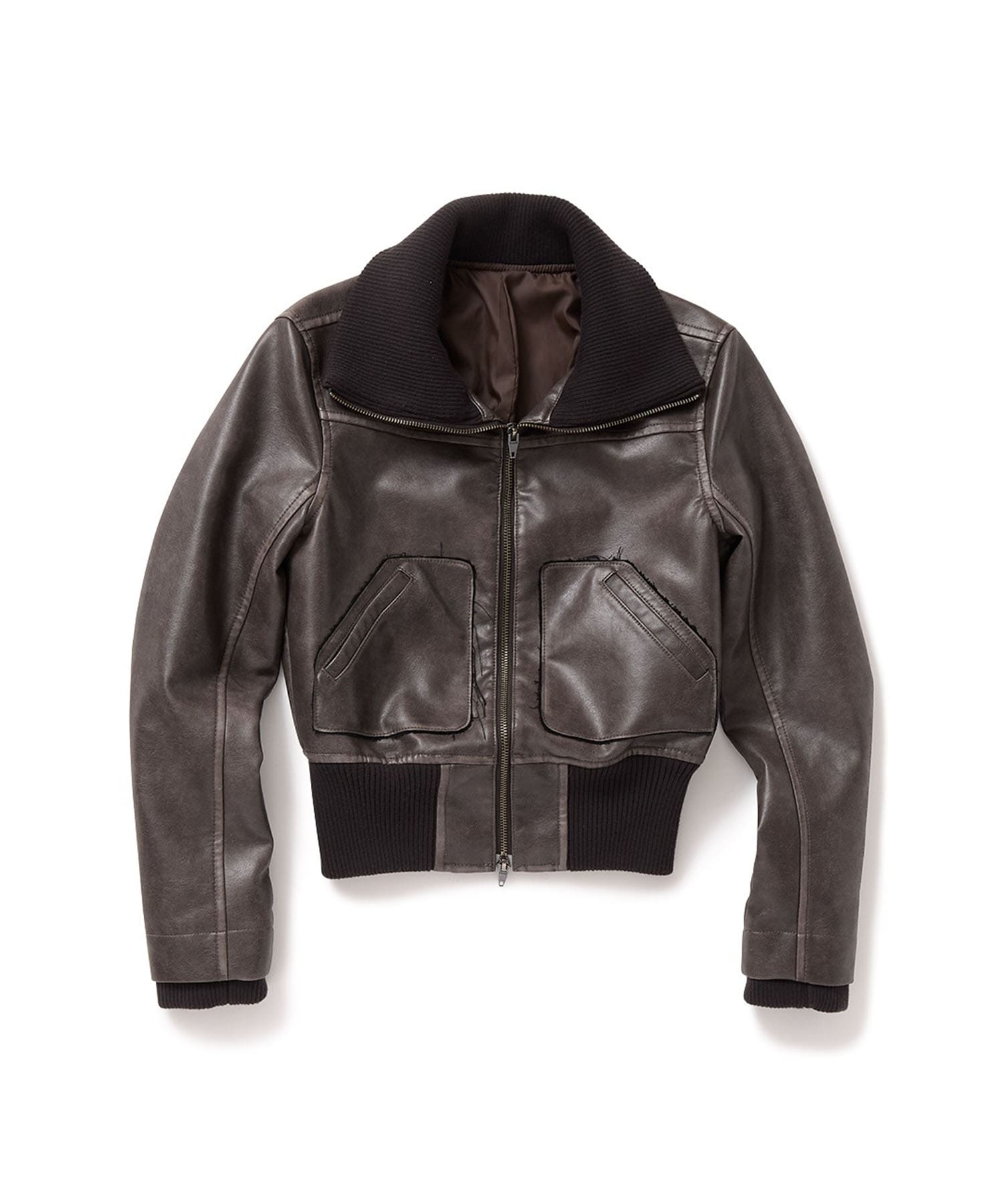 Faded Leather Blouson PERVERZE