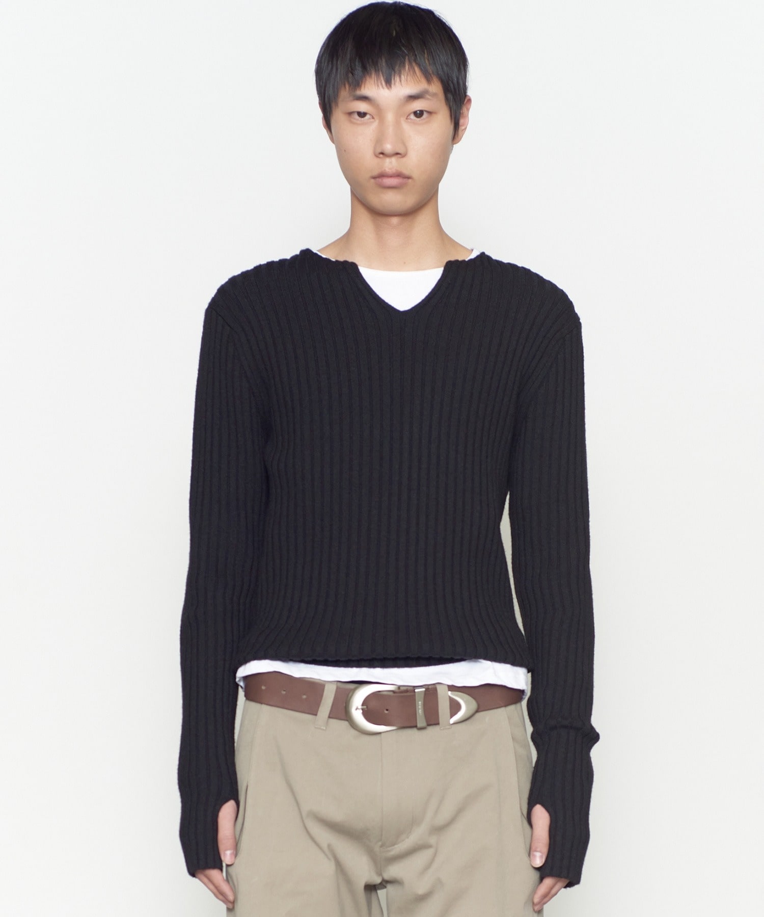 FITTED RIBBED TOP NVRFRGT