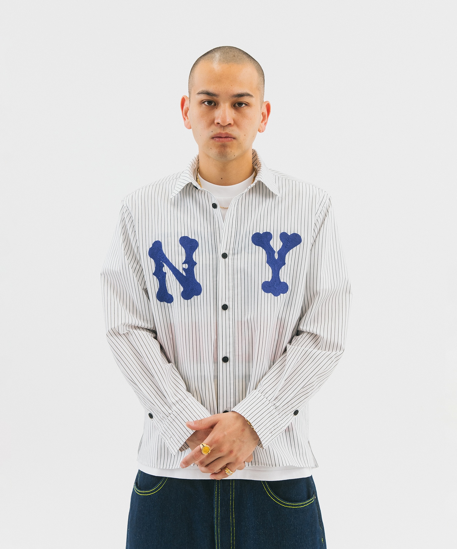 NY Glit Stripe Shirt WOKE EDGE
