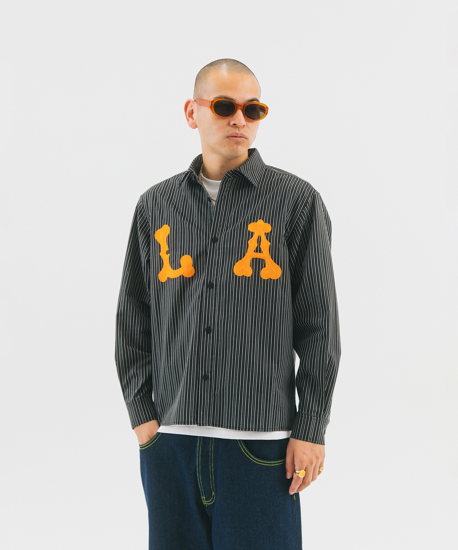 LA Glit Stripe Shirt WOKE EDGE