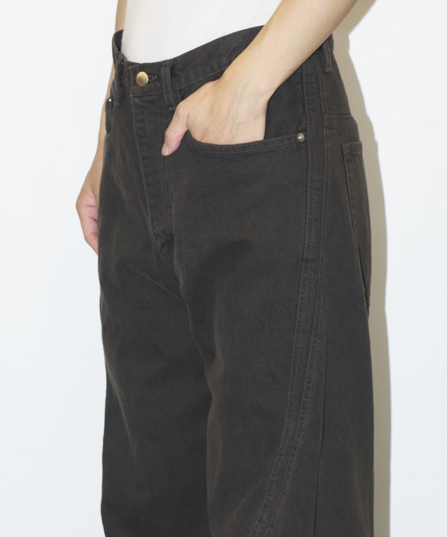 3D TWISTED WIDE LEG JEANS NVRFRGT