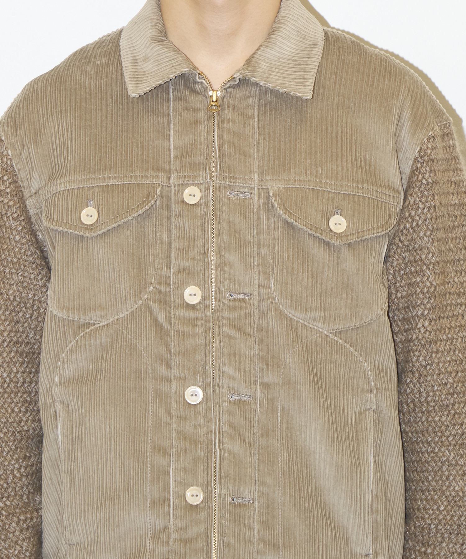 KNIT DOCKING WORK BLOUSON STEAF