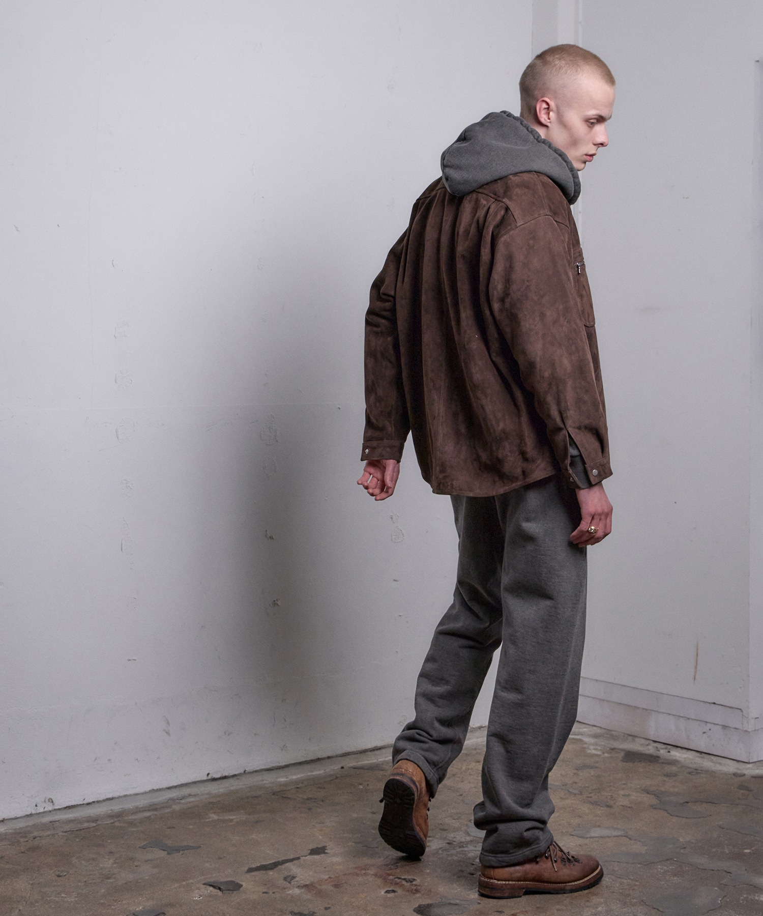 LEATHER SHIRT JACKET SUEDE The DUFFER N NEPHEWS
