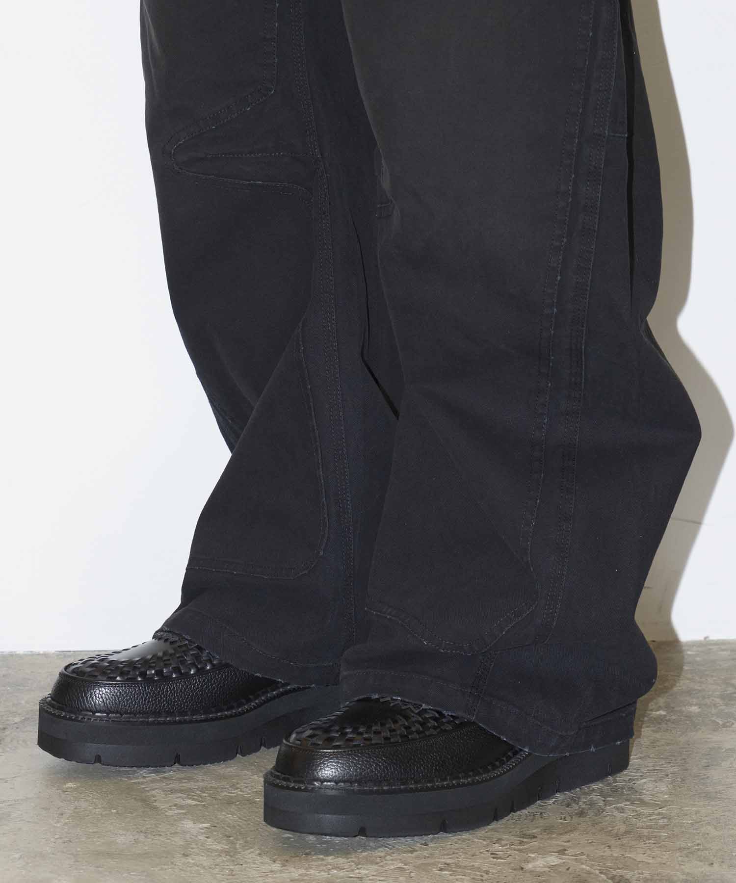 BASICKS×DUCK DOUBLE KNEE CURVED LEG PANTS CONZ