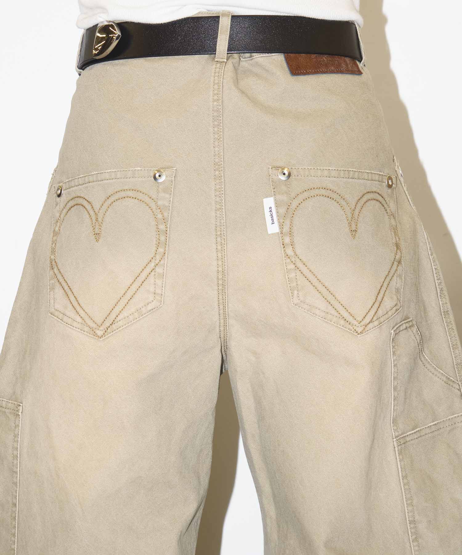 BASICKS×DUCK DOUBLE KNEE CURVED LEG PANTS CONZ