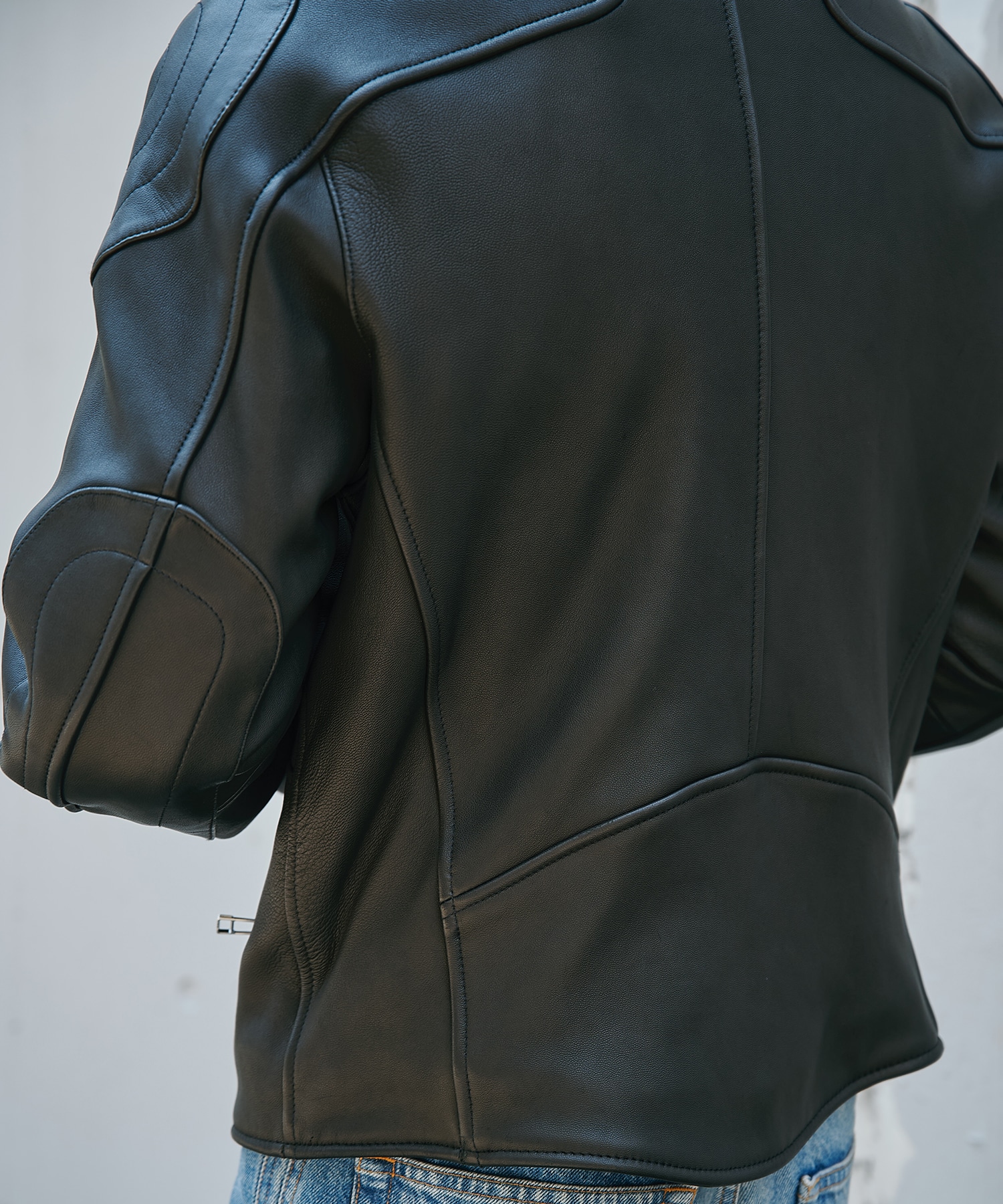 LEATHER MOTORCYCLE JACKET NVRFRGT