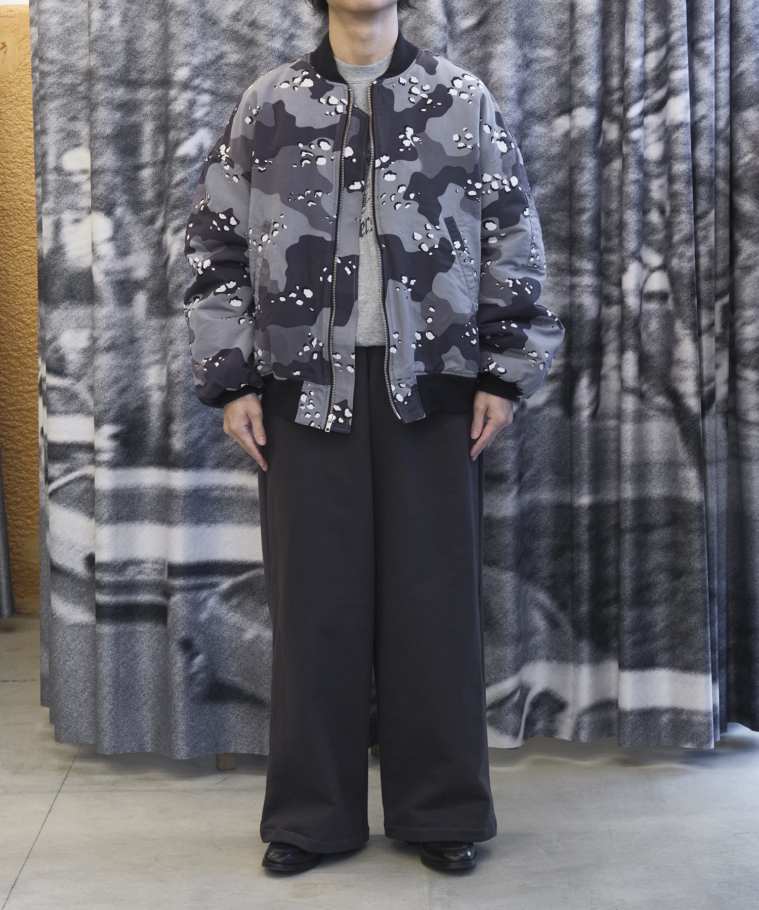 Camouflage Padded Bomber Jacket COOTIE PRODUCTIONS