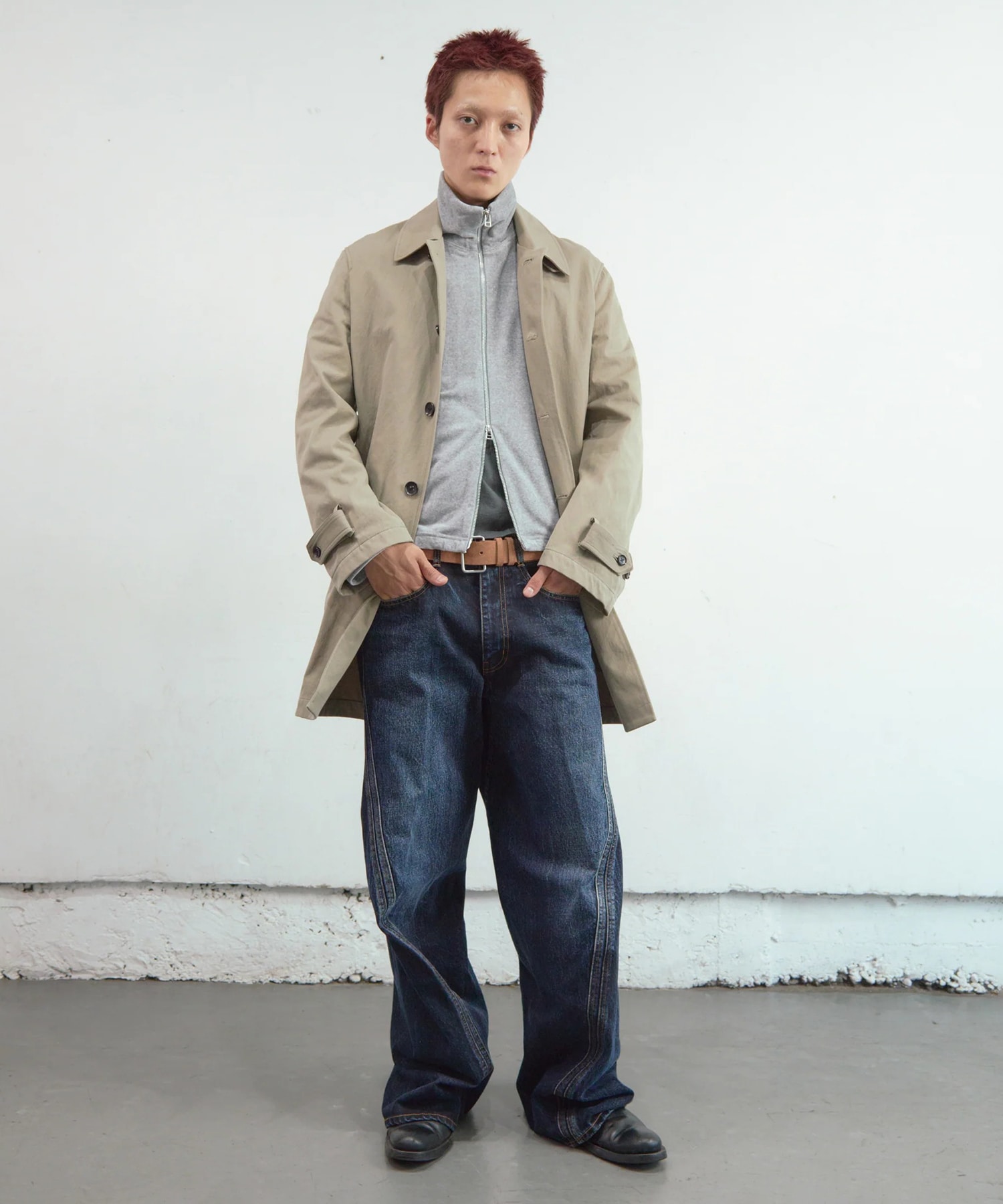 3D TWISTED WIDE LEG JEANS NVRFRGT