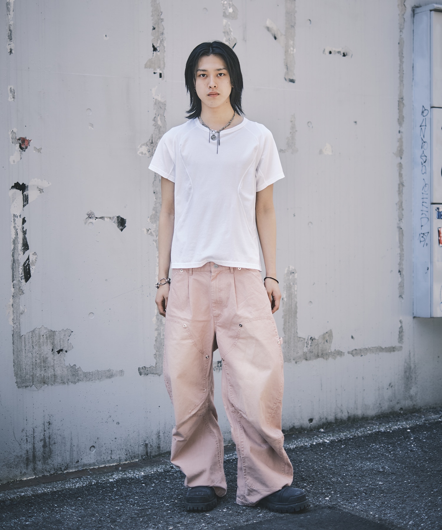EC限定duck double knee curved leg pants CONZ
