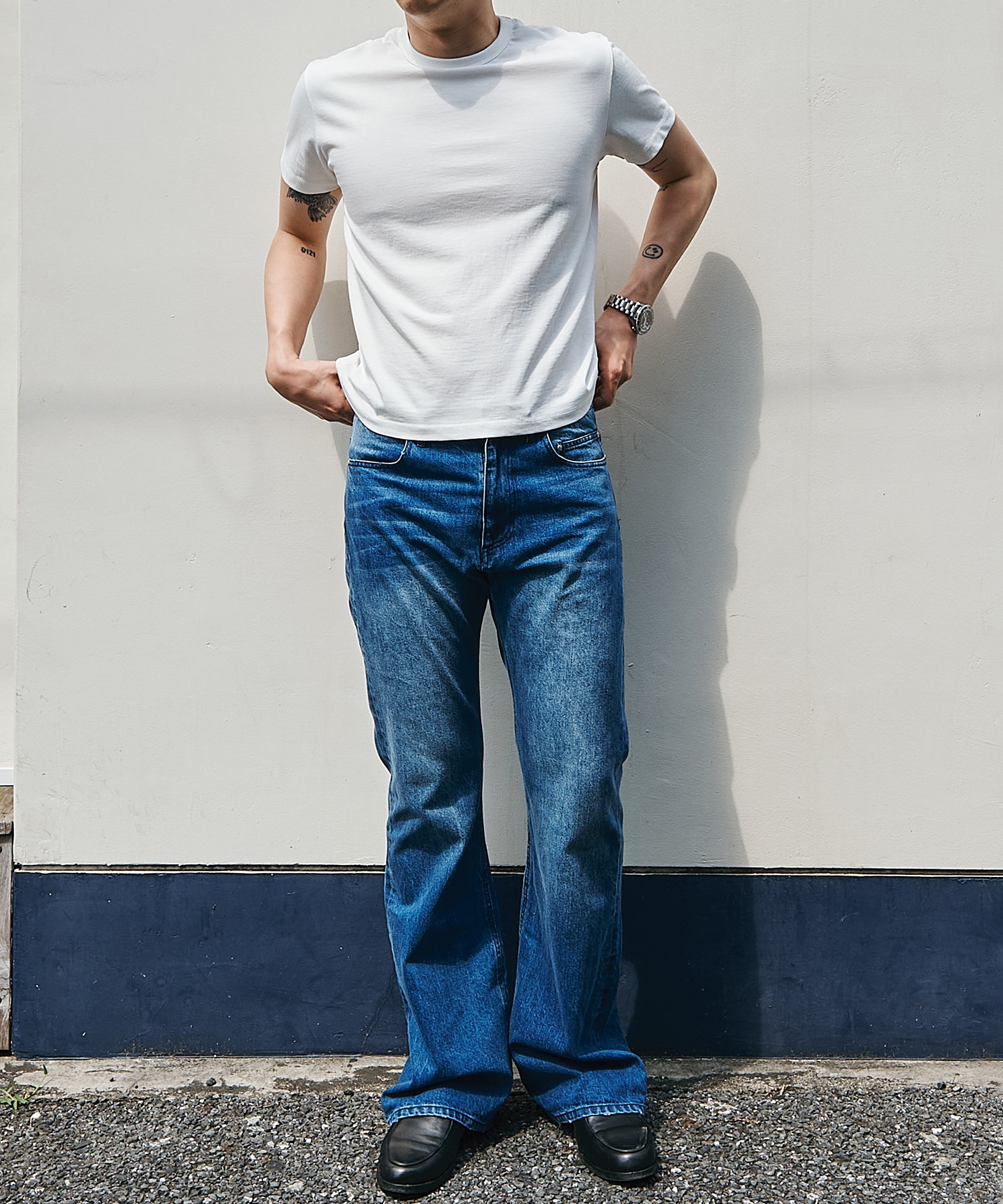 flare cut jeans CONZ
