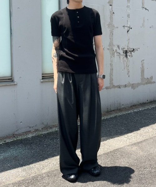 double pleated wide leg trousers CONZ