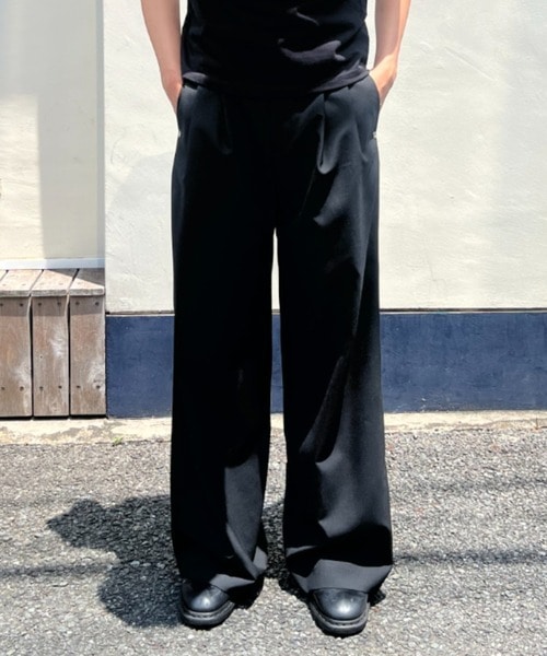 double pleated wide leg trousers CONZ