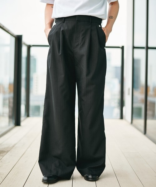 double pleated wide leg trousers CONZ
