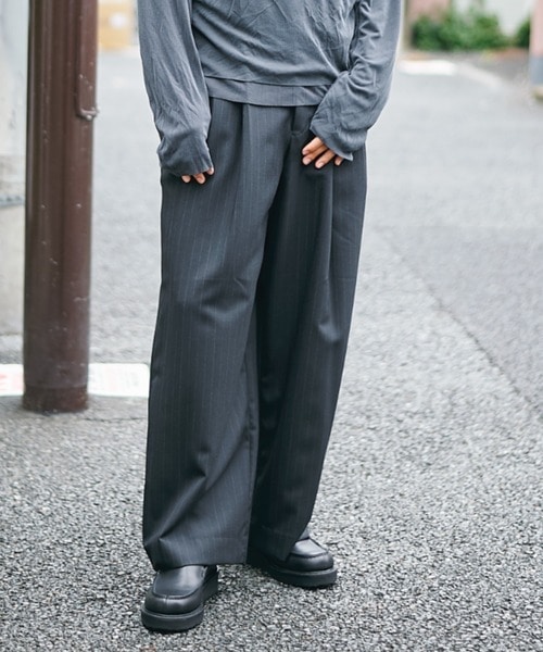 別注DOUBLE PLEATED WIDE TROUSERS MARKAWARE/marka