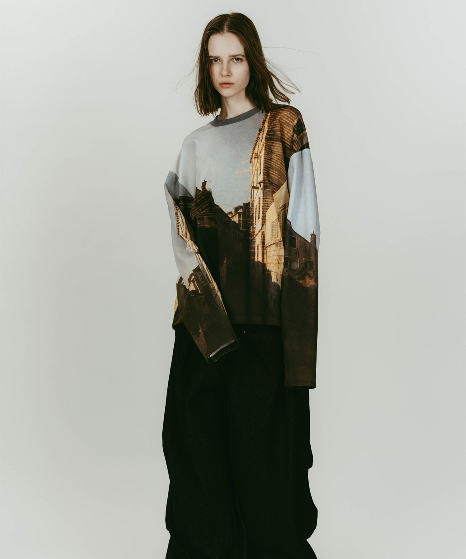 scenery print long sleeve tee Knuth Marf