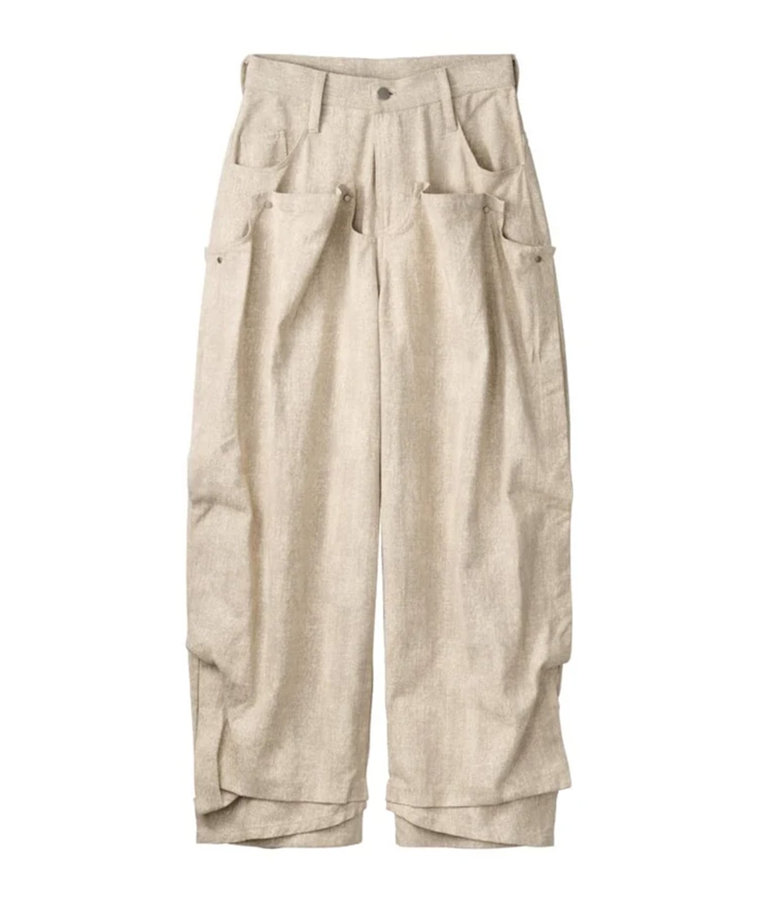 cling drape denim pants(unisex) Knuth Marf