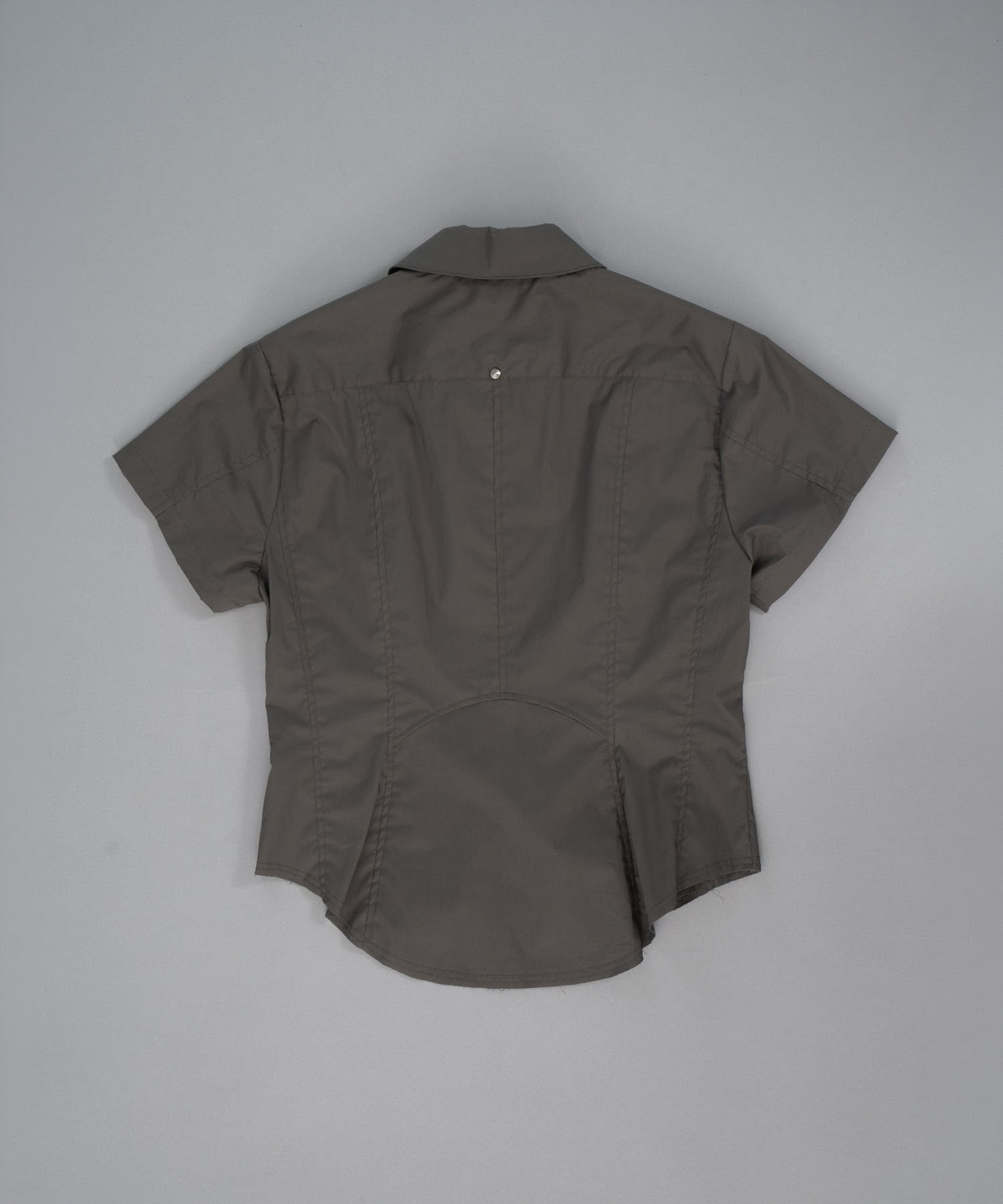 fitted zip up shirt short sleeve CONZ