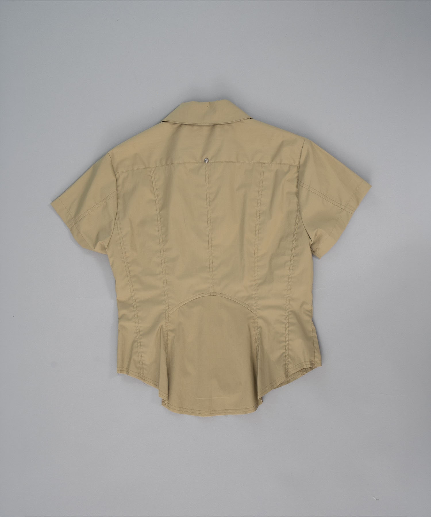 fitted zip up shirt short sleeve CONZ