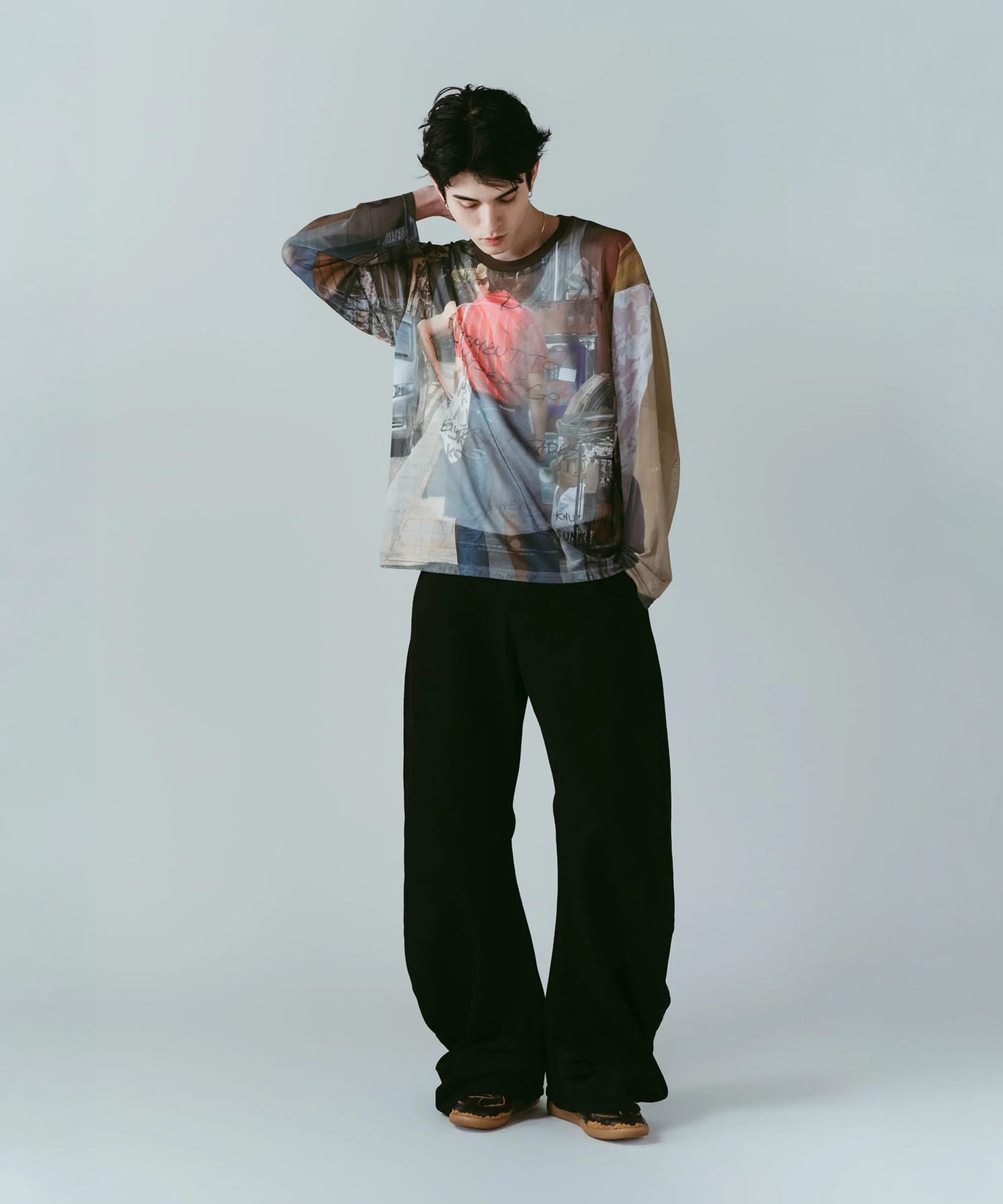 oji sheer long-sleeve tee(unisex) Knuth Marf
