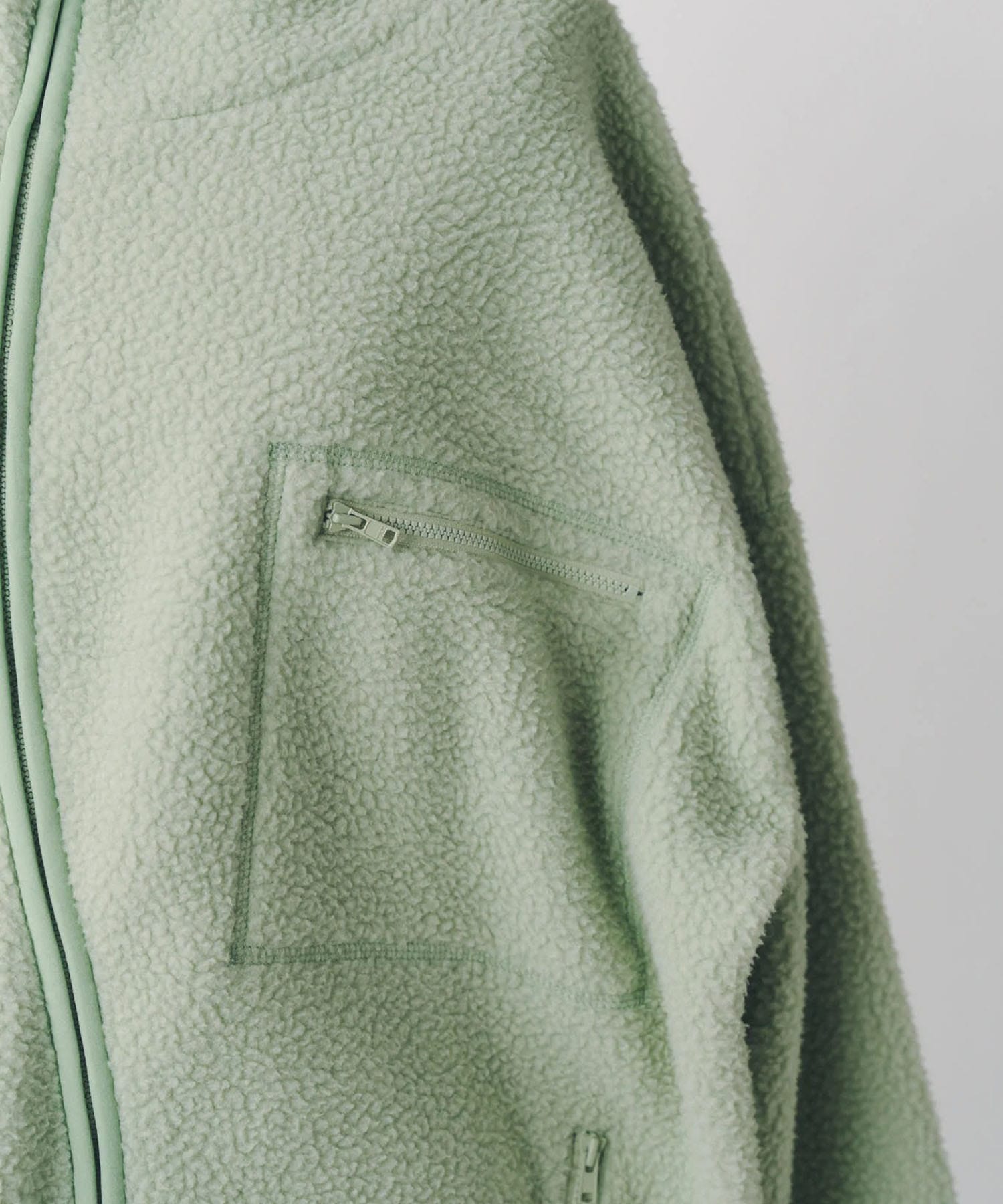 curved zip boa hoodie(unisex) Knuth Marf