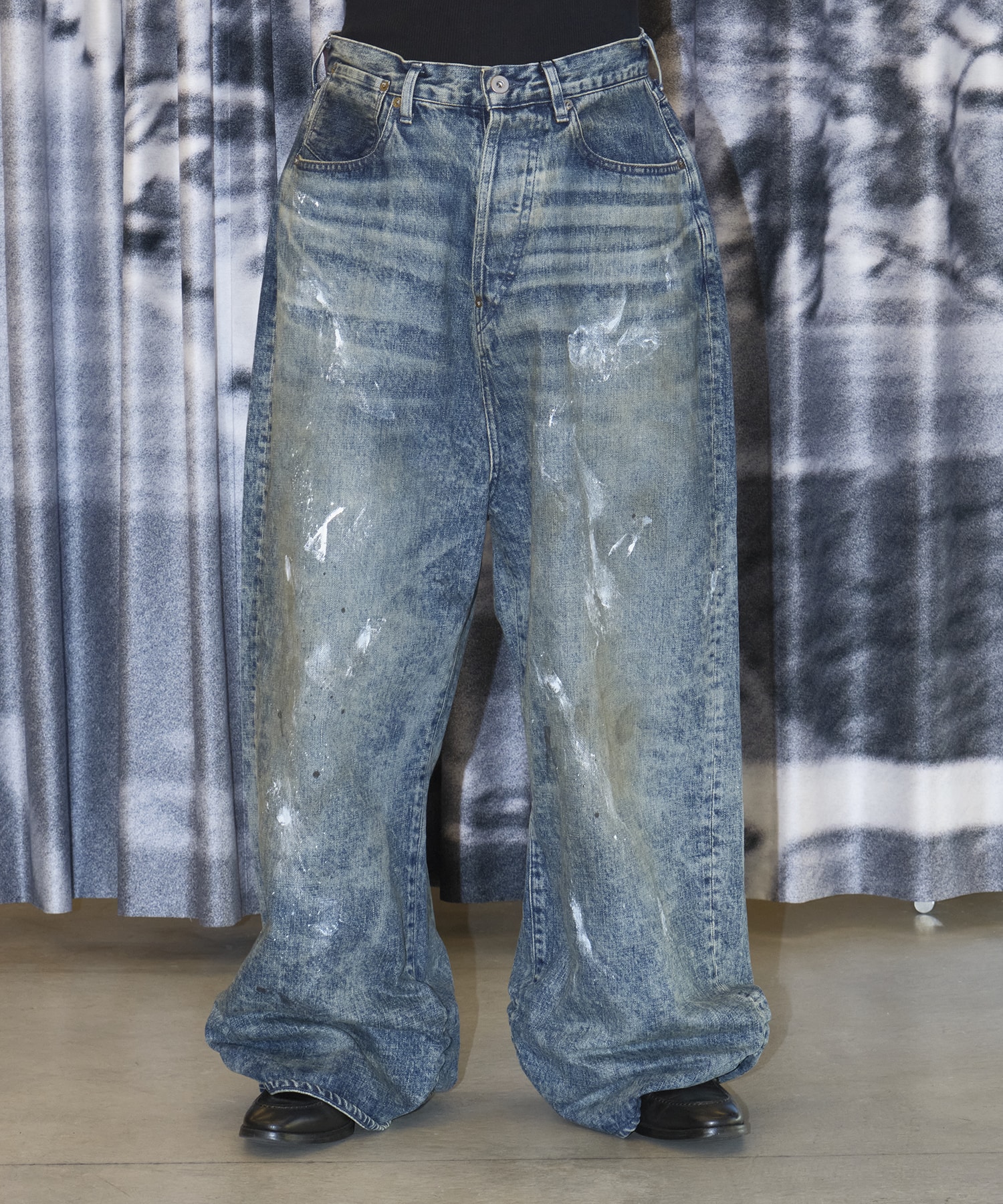 FRESH MAN DENIM WIDE PANTS PAINT refomed