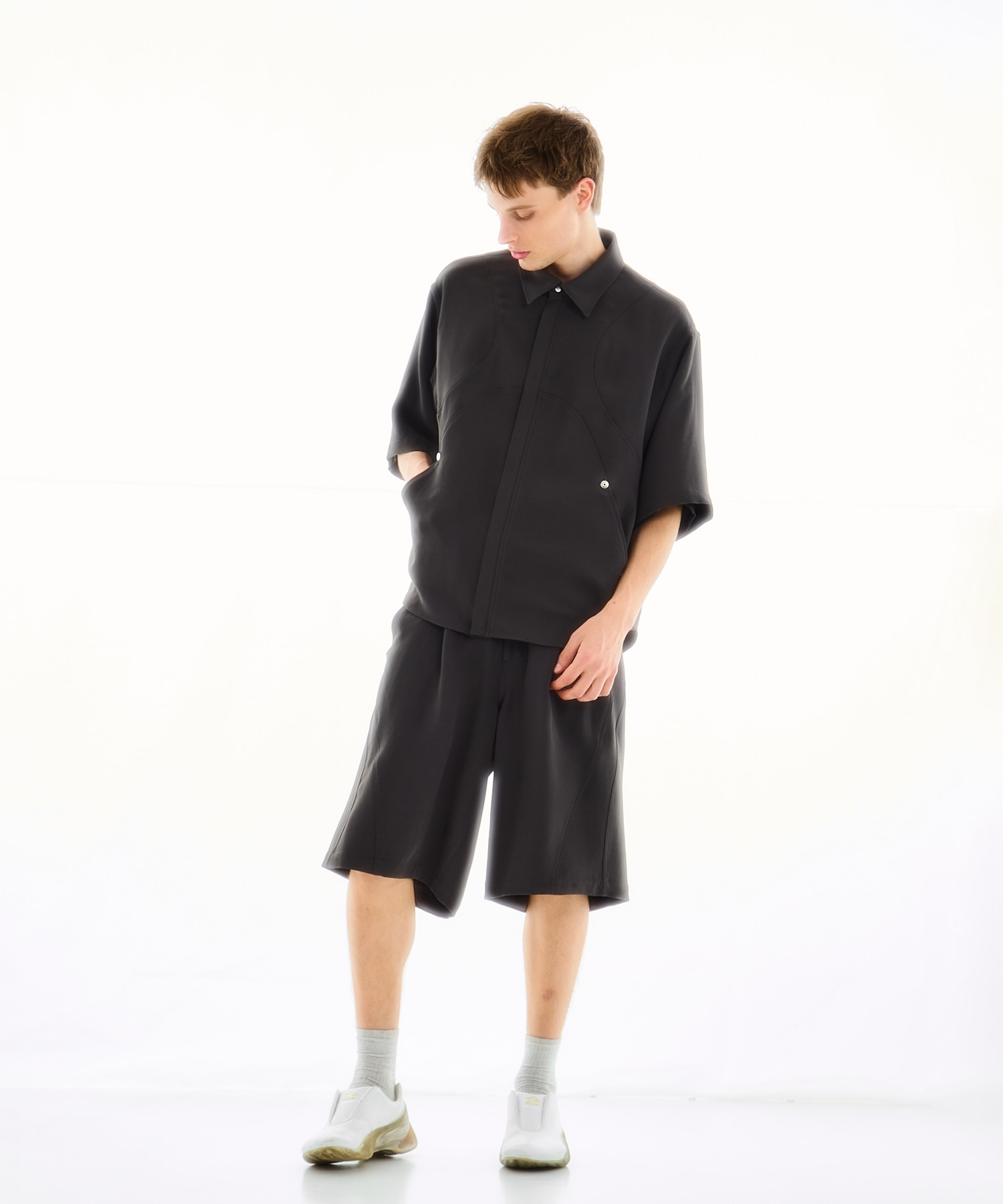 PANEL OVER ZIP SS SHIRT CONZ