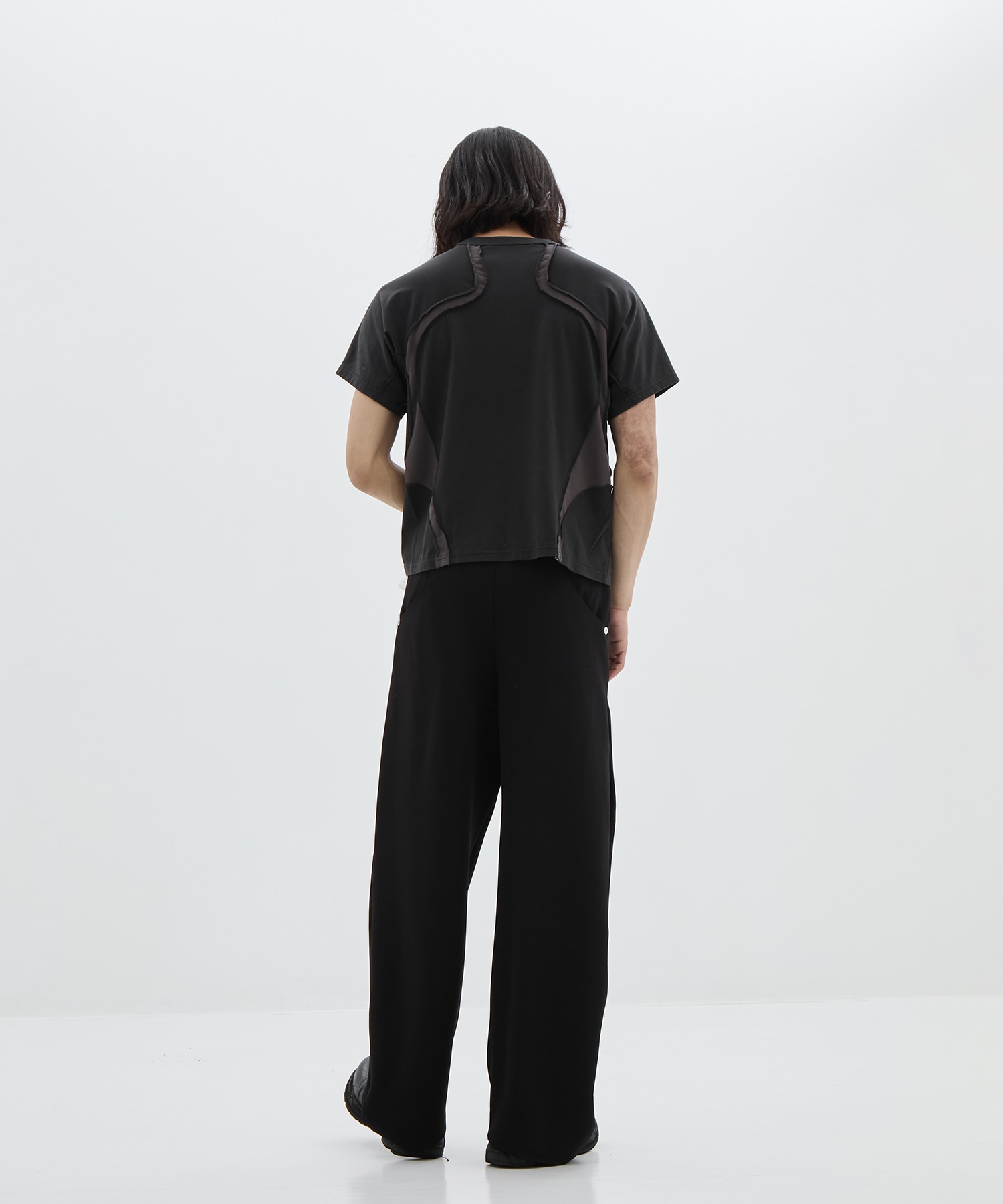 別注 PANELED HALF SLEEVE T-SHIRT NVRFRGT