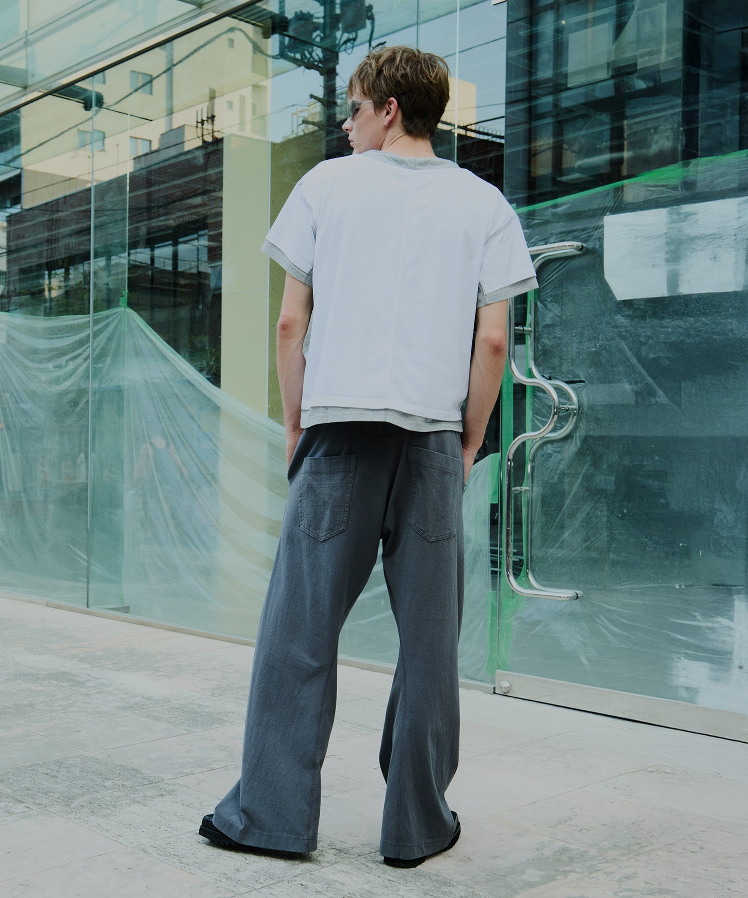 別注 LAYERD SHORT SLEEVE T-SHIRT NVRFRGT