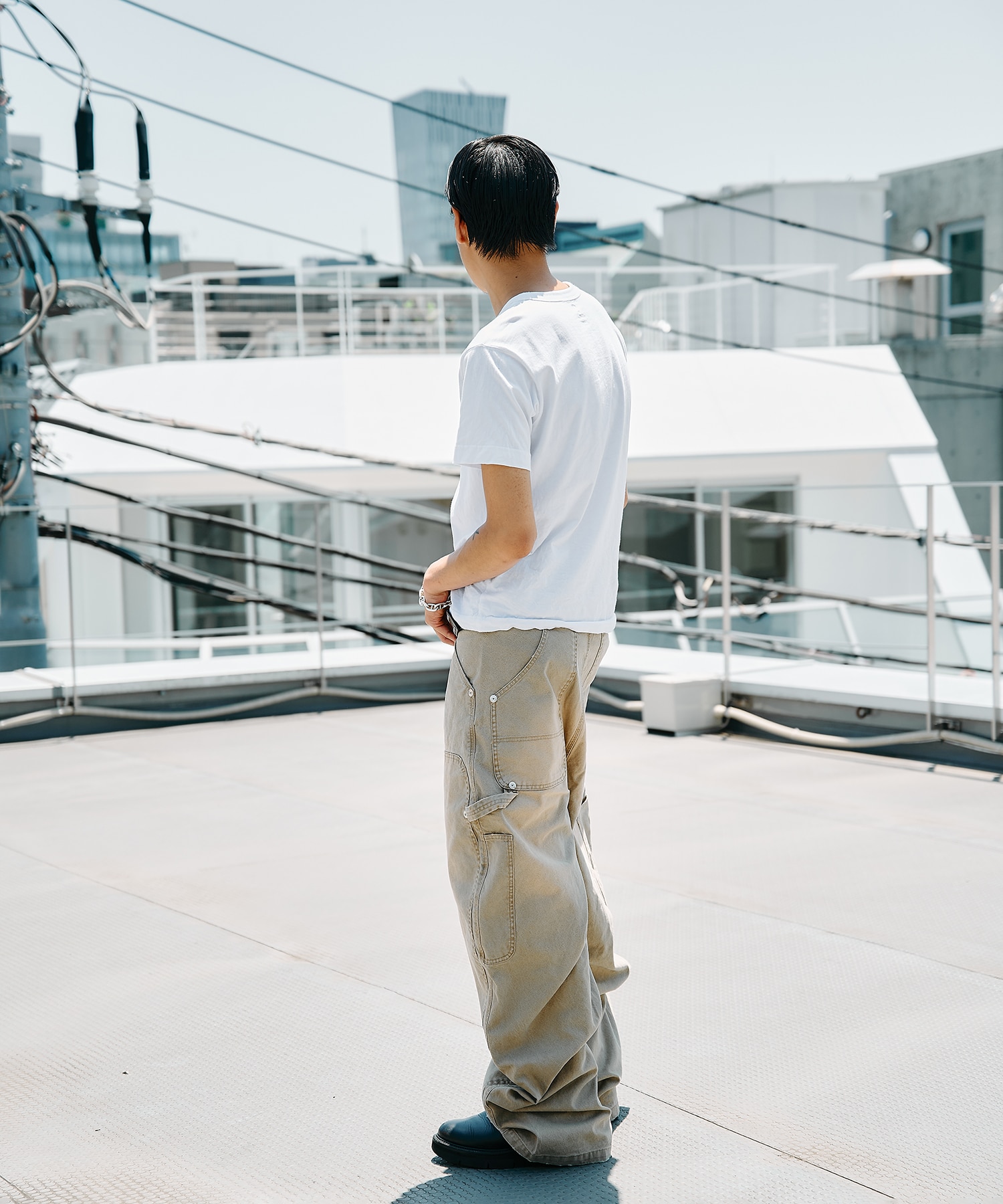 DUCK DOUBLE KNEE CURVED LEG PANTS CONZ