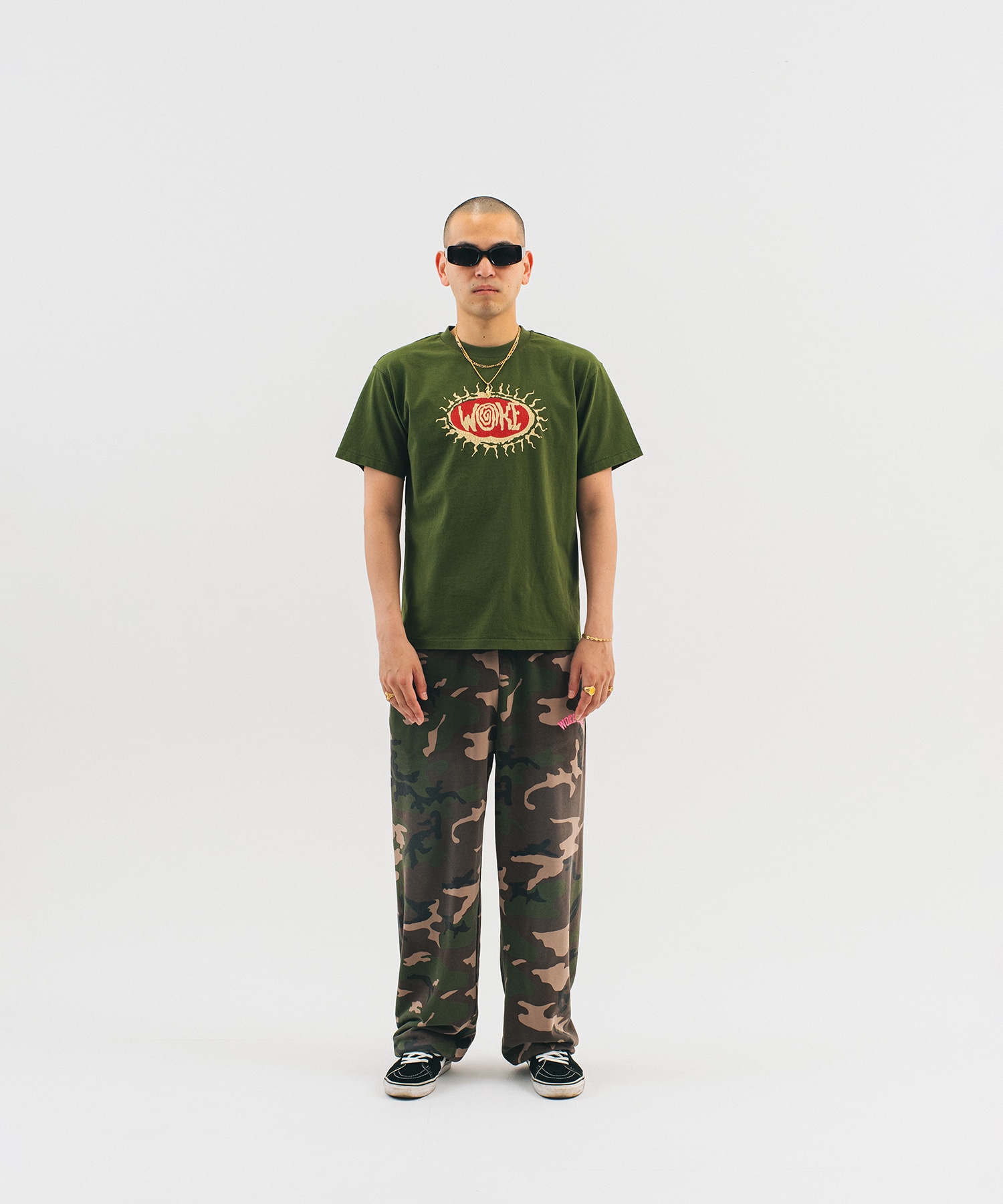 Splayed Camo Sweat Pants WOKE EDGE