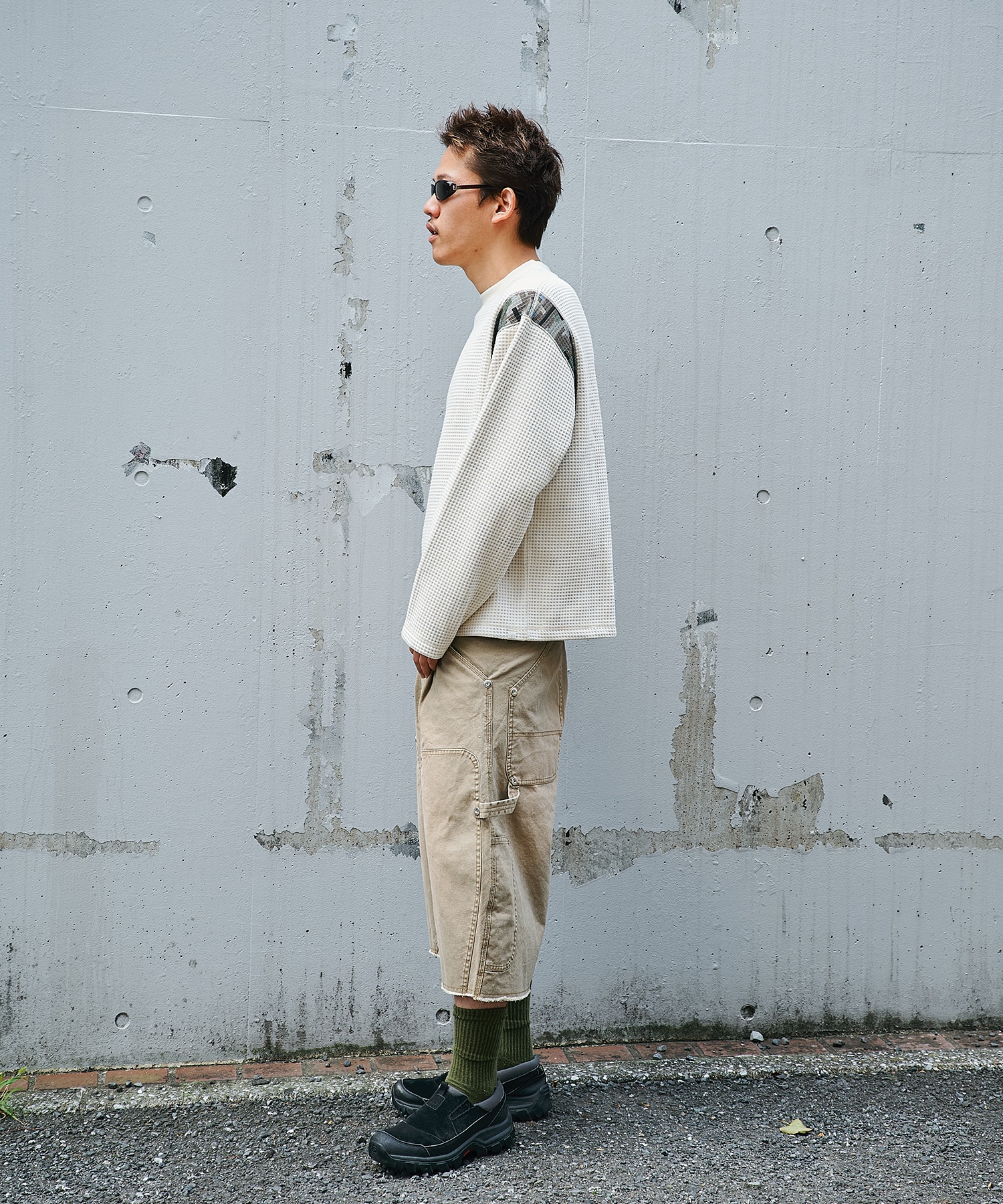 DUCK DOUBLE KNEE CURVED LEG SHORTS CONZ