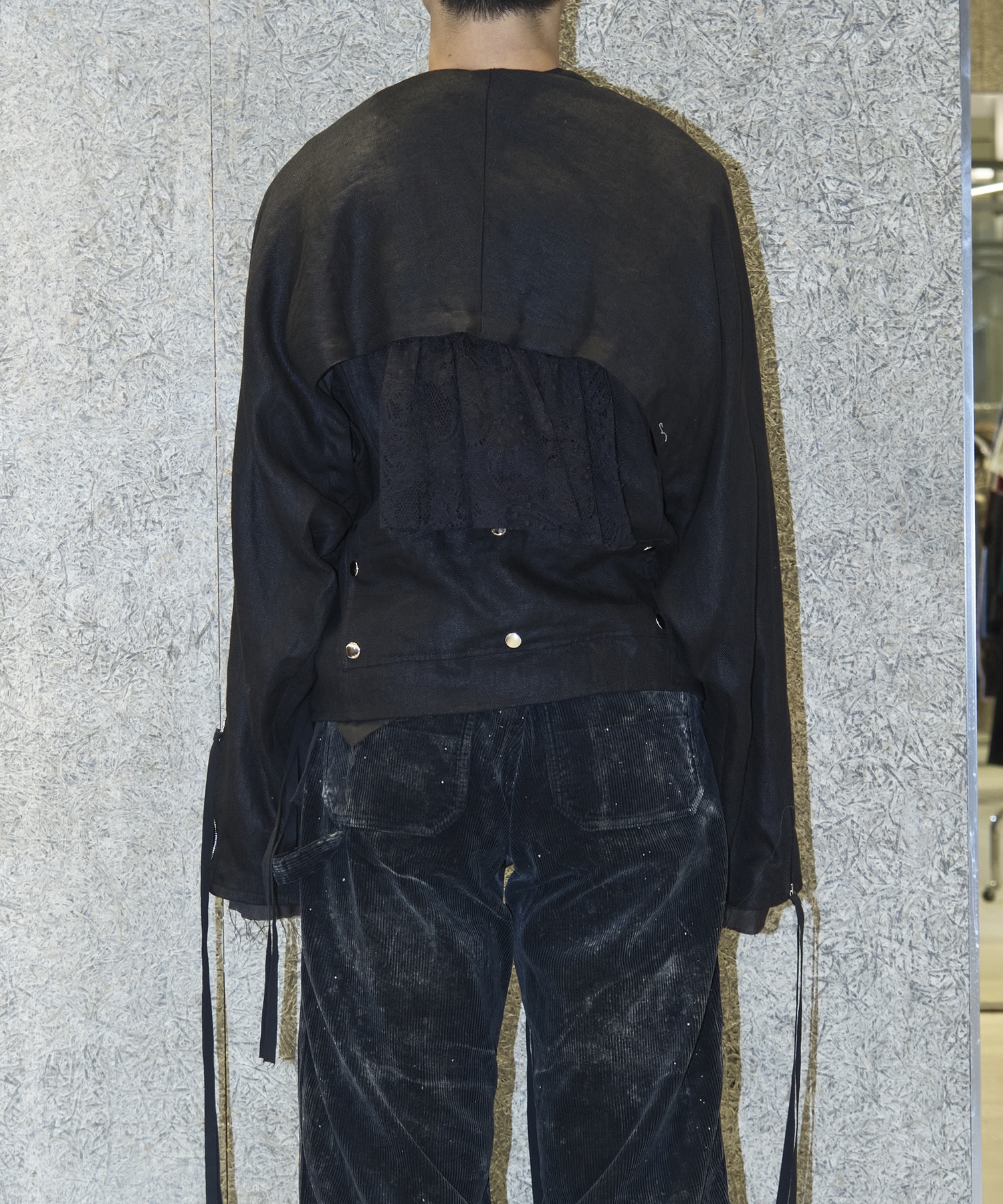 LINEN DOCKING RIDERS JACKET Midorikawa
