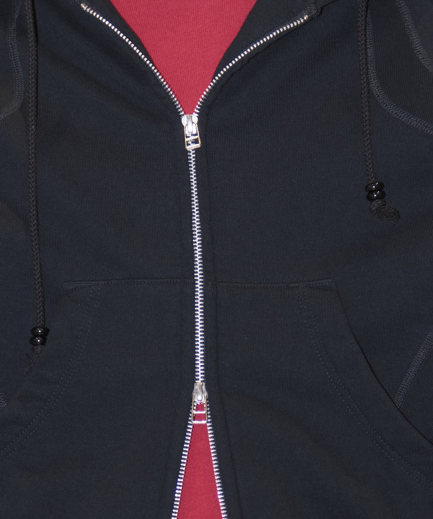 PANELLED ZIP UP HOODIE NVRFRGT