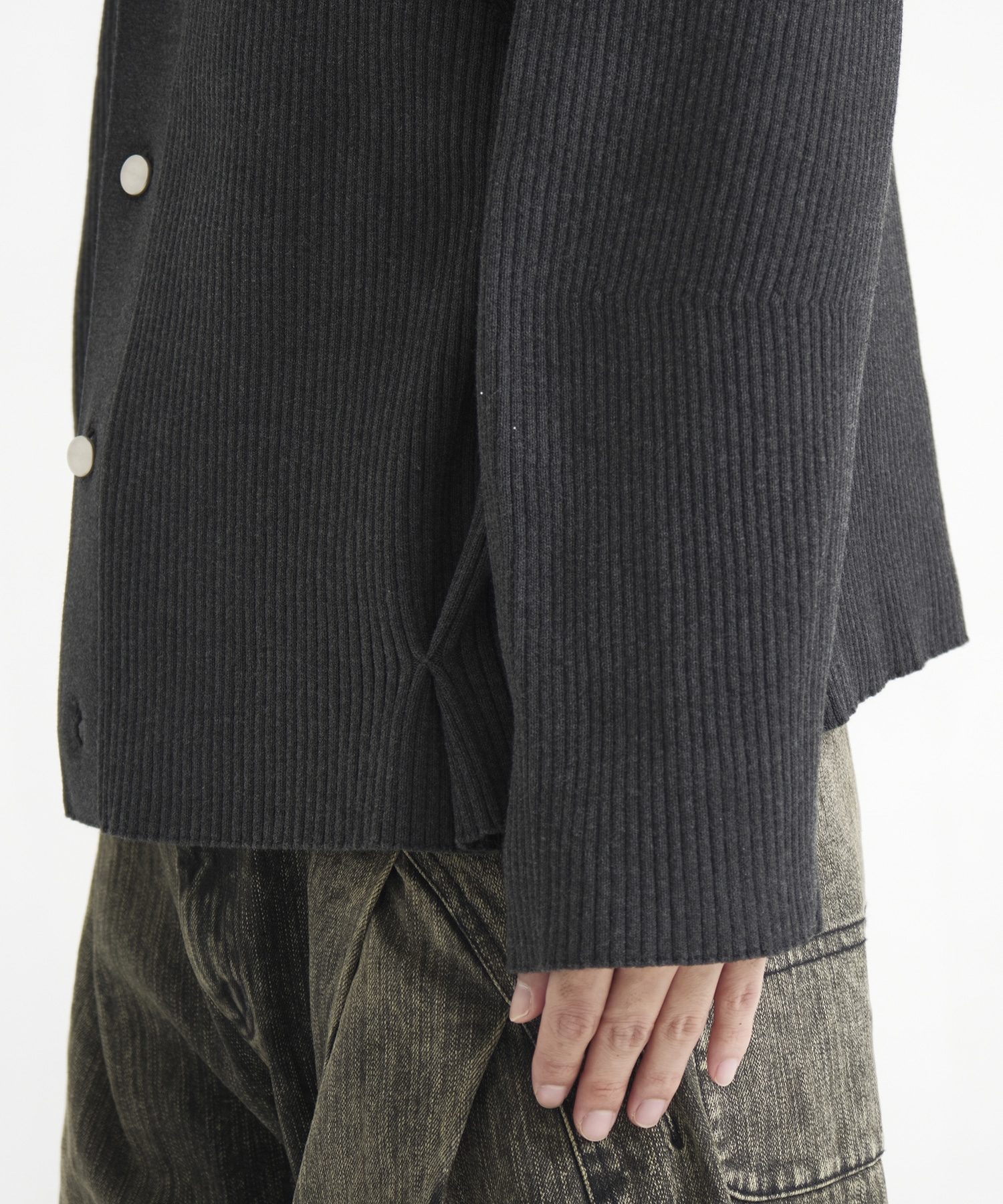RIB OVER SIZE CARDIGAN CONZ
